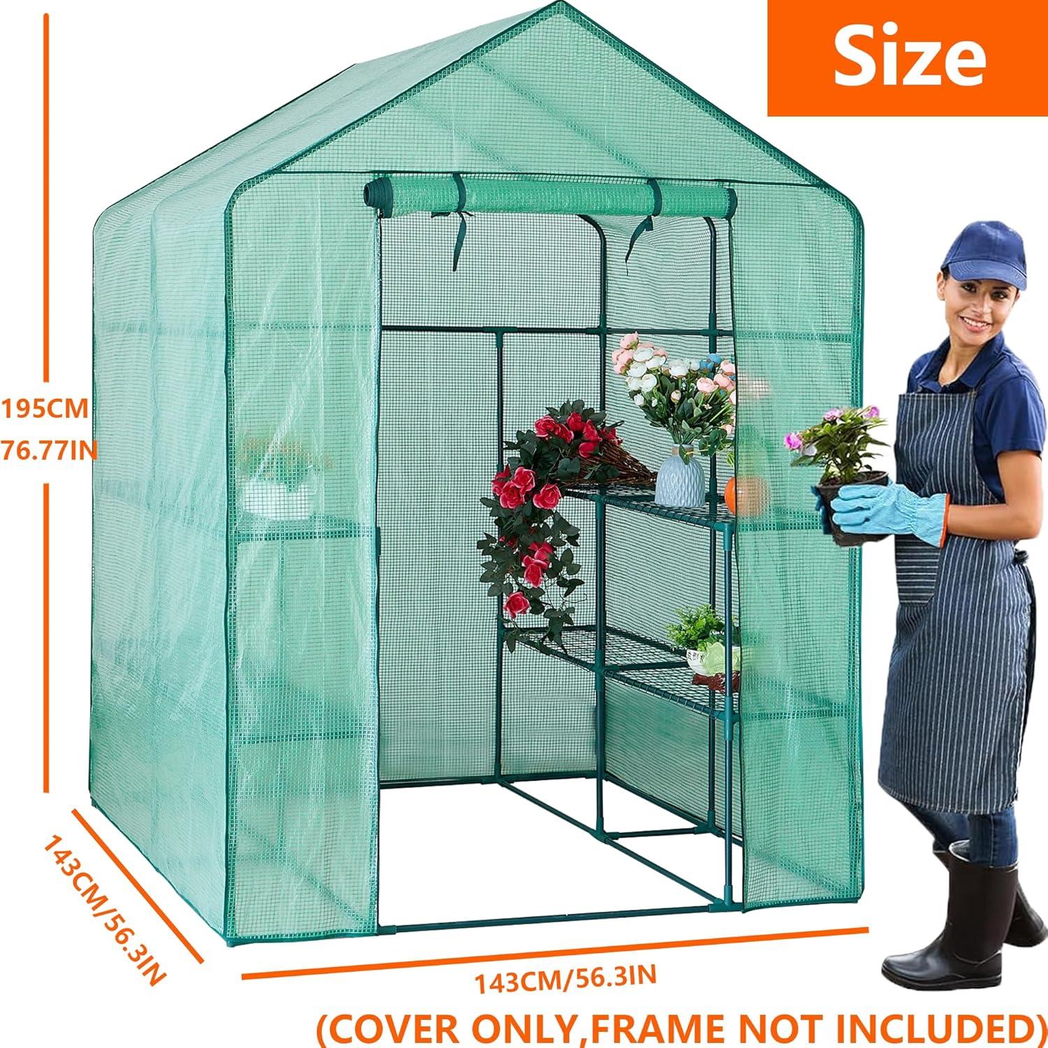 Cubierta de Reemplazo para Invernadero TENTOPMIC 142x142x193 cm PE