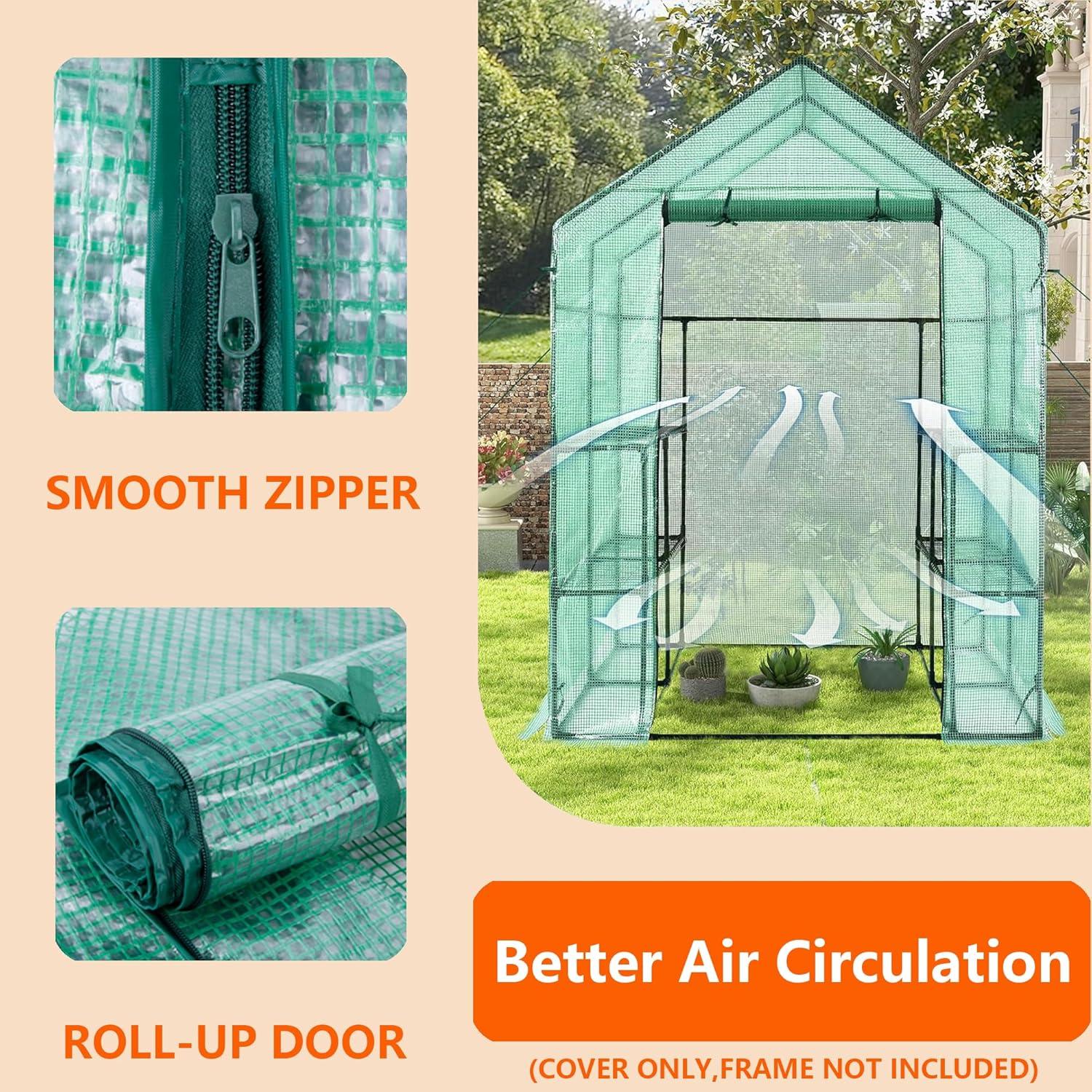 Cubierta de Reemplazo para Invernadero TENTOPMIC 142x142x193 cm PE