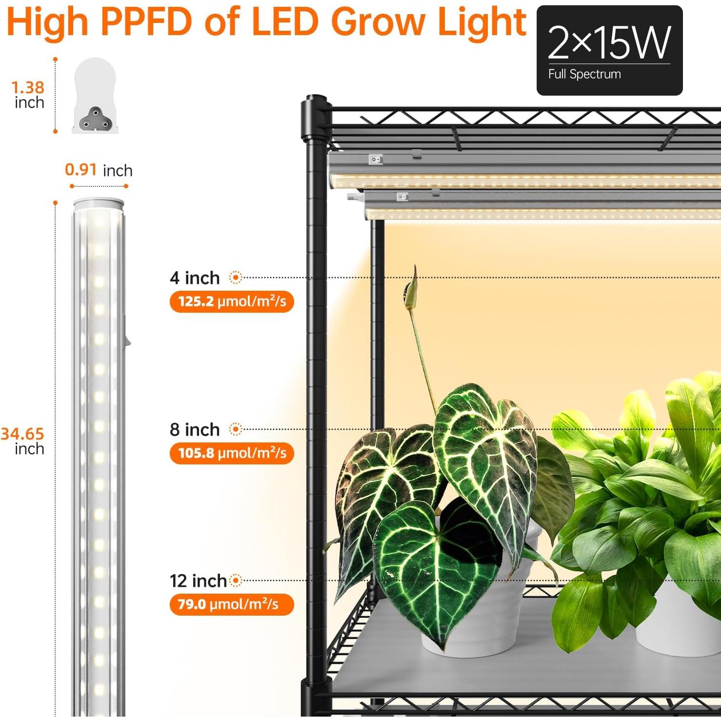 Estante para Plantas Bstrip con Luz de Crecimiento 180cm