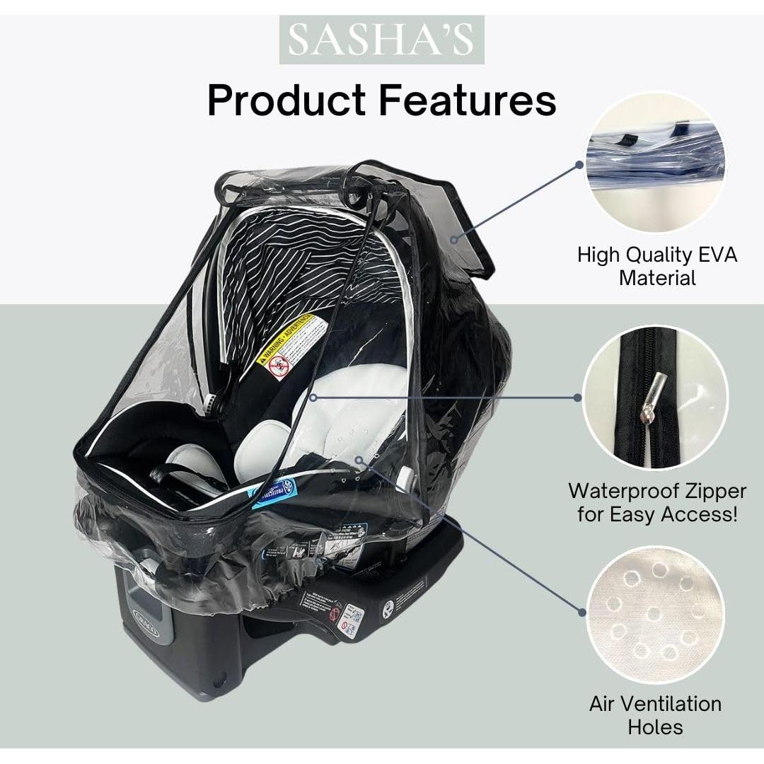 Funda para Lluvia SASHA para Asiento de Auto Graco Snugride 35