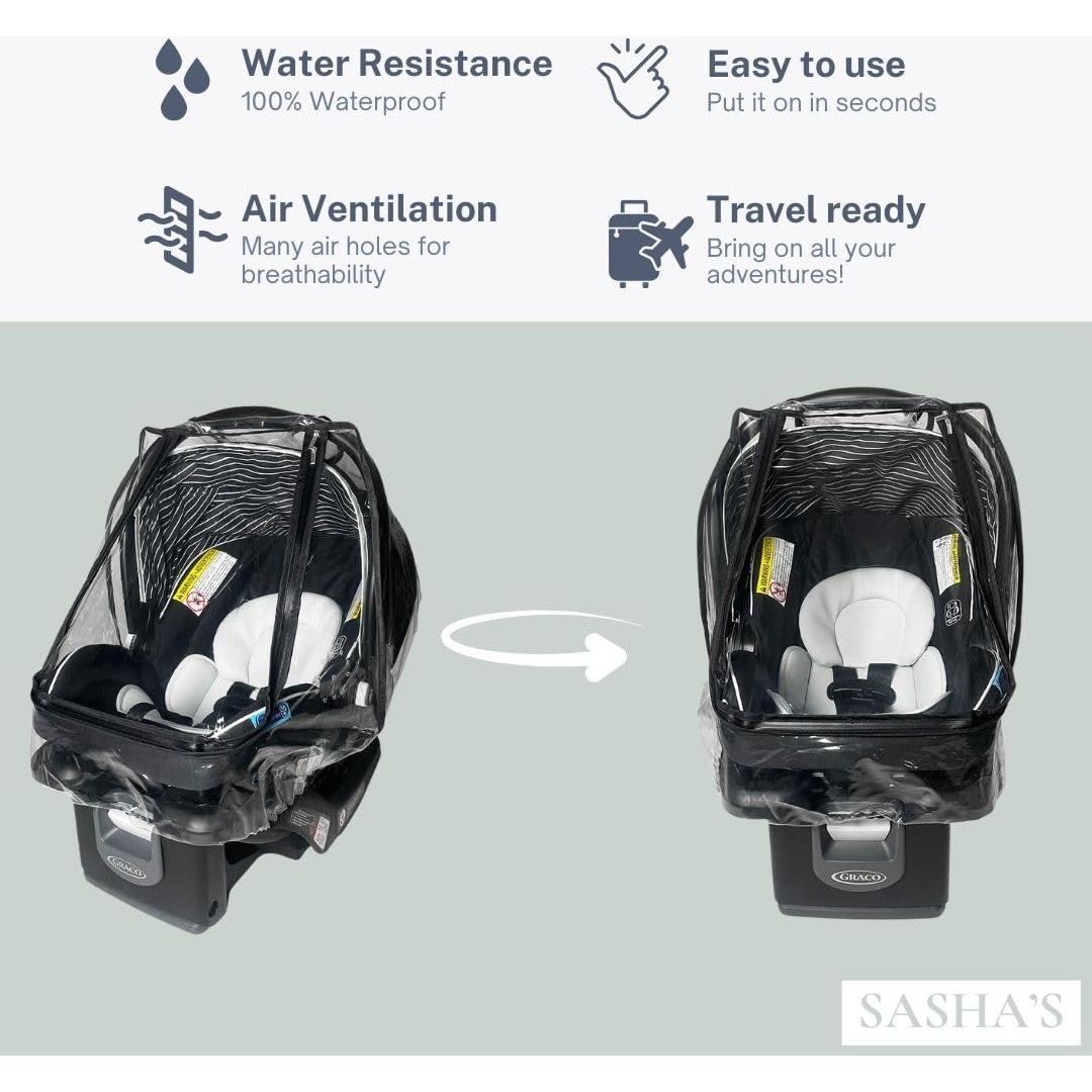 Funda para Lluvia SASHA para Asiento de Auto Graco Snugride 35