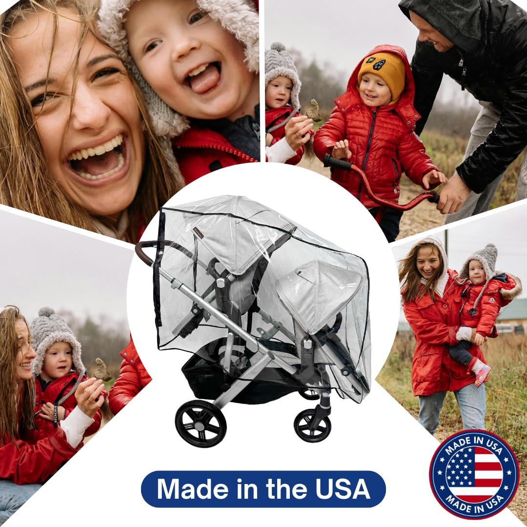 Funda de Lluvia y Viento SASHA para Cochecito Doble UPPAbaby Vista V2/V3