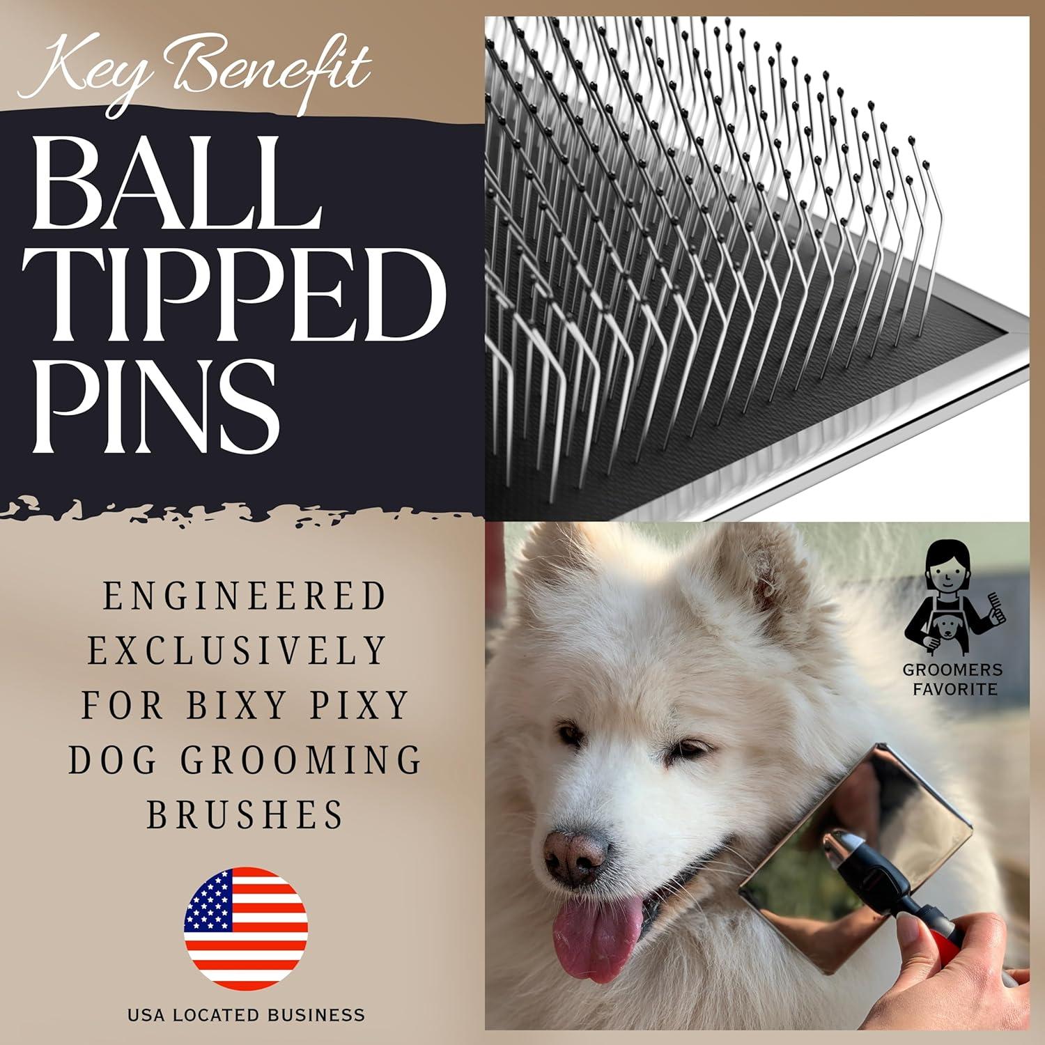 Cepillo Slicker para Perros Bixy Pixy - Grande - Cerdas Largas