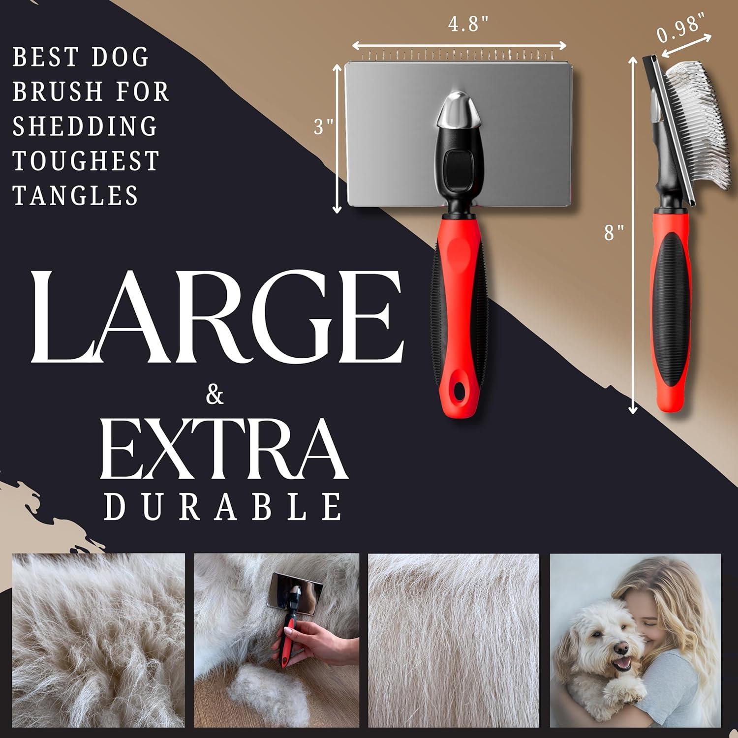 Cepillo Slicker para Perros Bixy Pixy - Grande - Cerdas Largas