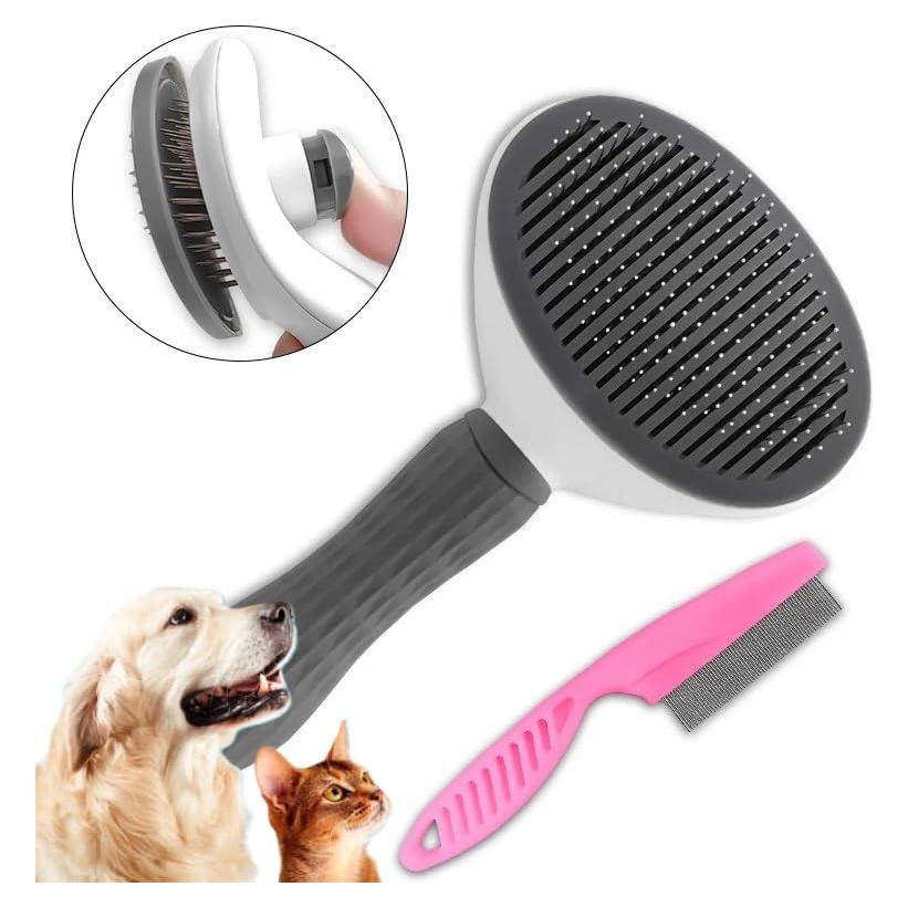 Cepillo Autolimpiante SLPET para Perros y Gatos - 13.9x23.7cm