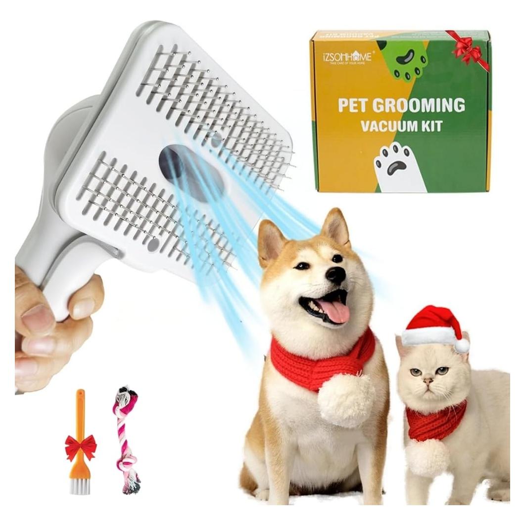Cepillo Acicalador para Perros y Gatos IZSOHHOME con Aspiradora