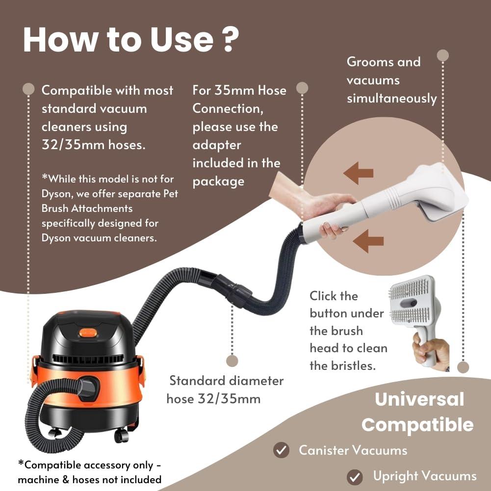 Cepillo Acicalador para Perros y Gatos IZSOHHOME con Aspiradora