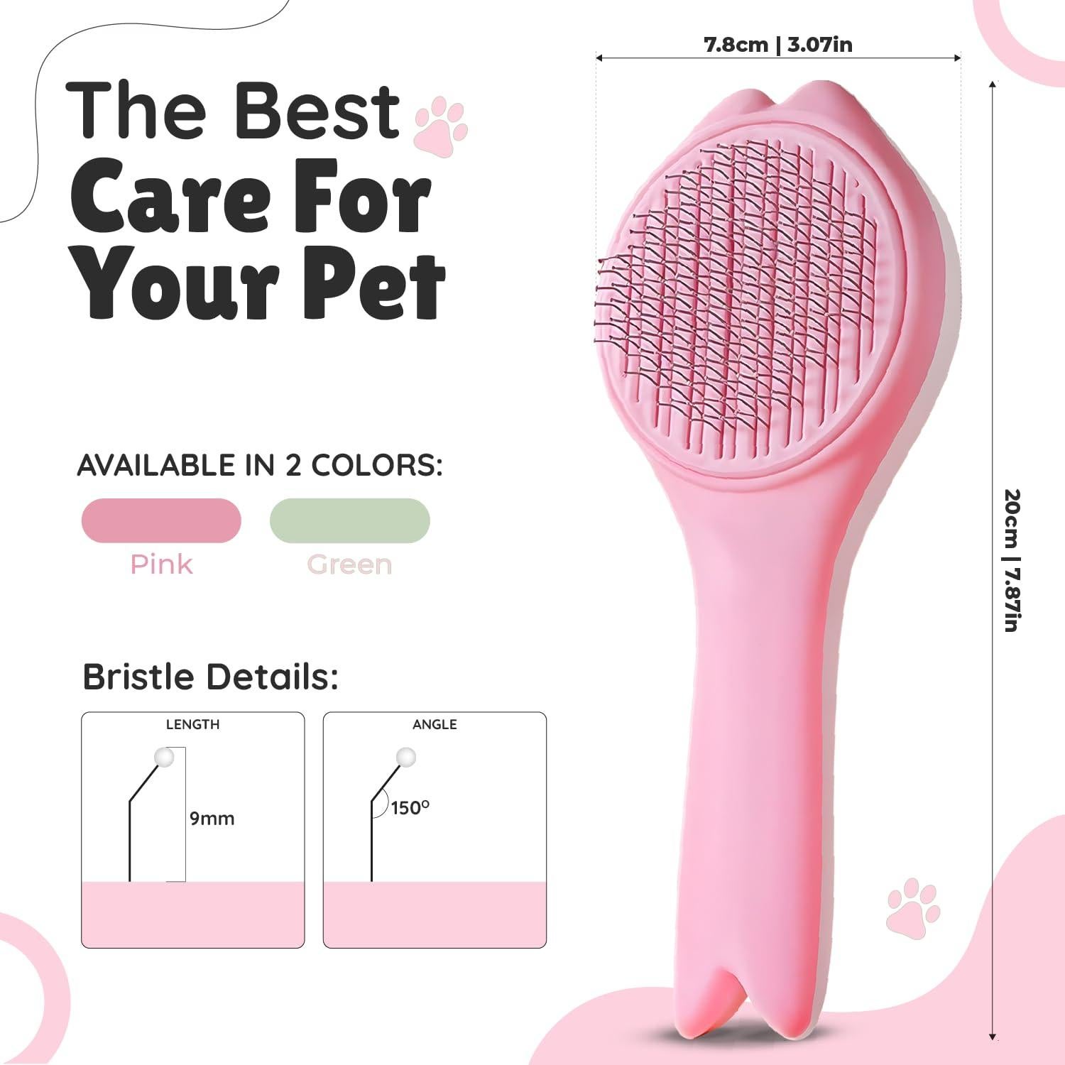 Cepillo Slicker Autolimpiante Petsupply Guy para Perros y Gatos