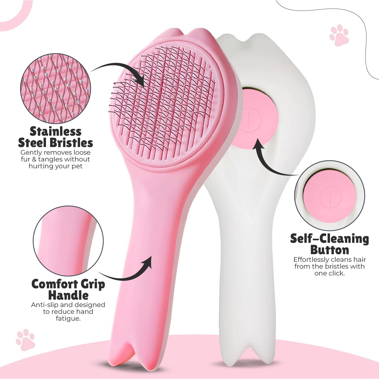 Cepillo Slicker Autolimpiante Petsupply Guy para Perros y Gatos