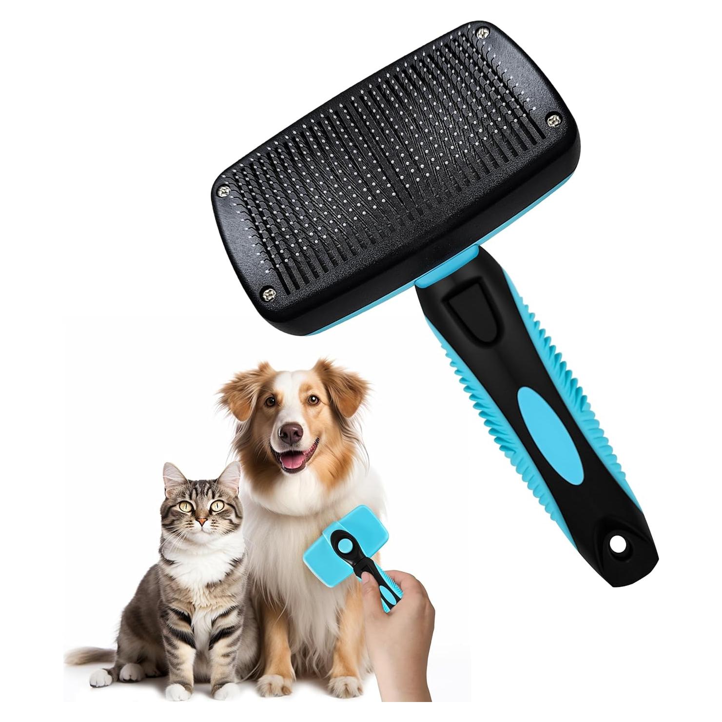 Cepillo Autolimpiante para Mascotas QianRuiDa Azul 26x15cm