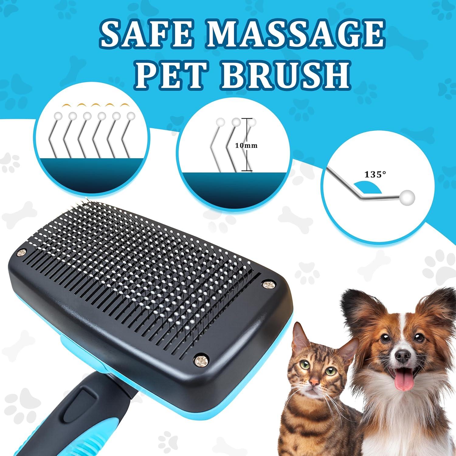 Cepillo Autolimpiante para Mascotas QianRuiDa Azul 26x15cm