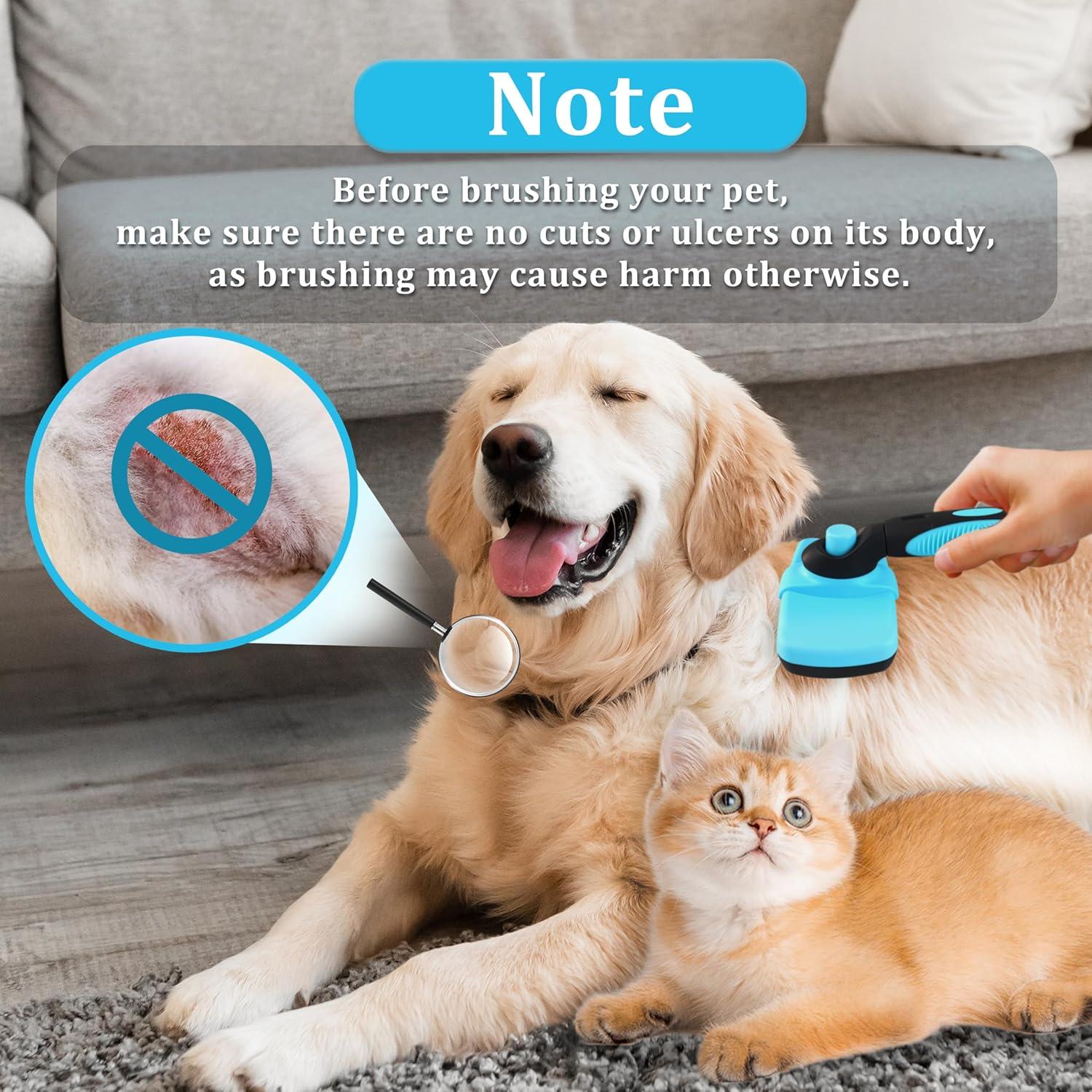 Cepillo Autolimpiante para Mascotas QianRuiDa Azul 26x15cm