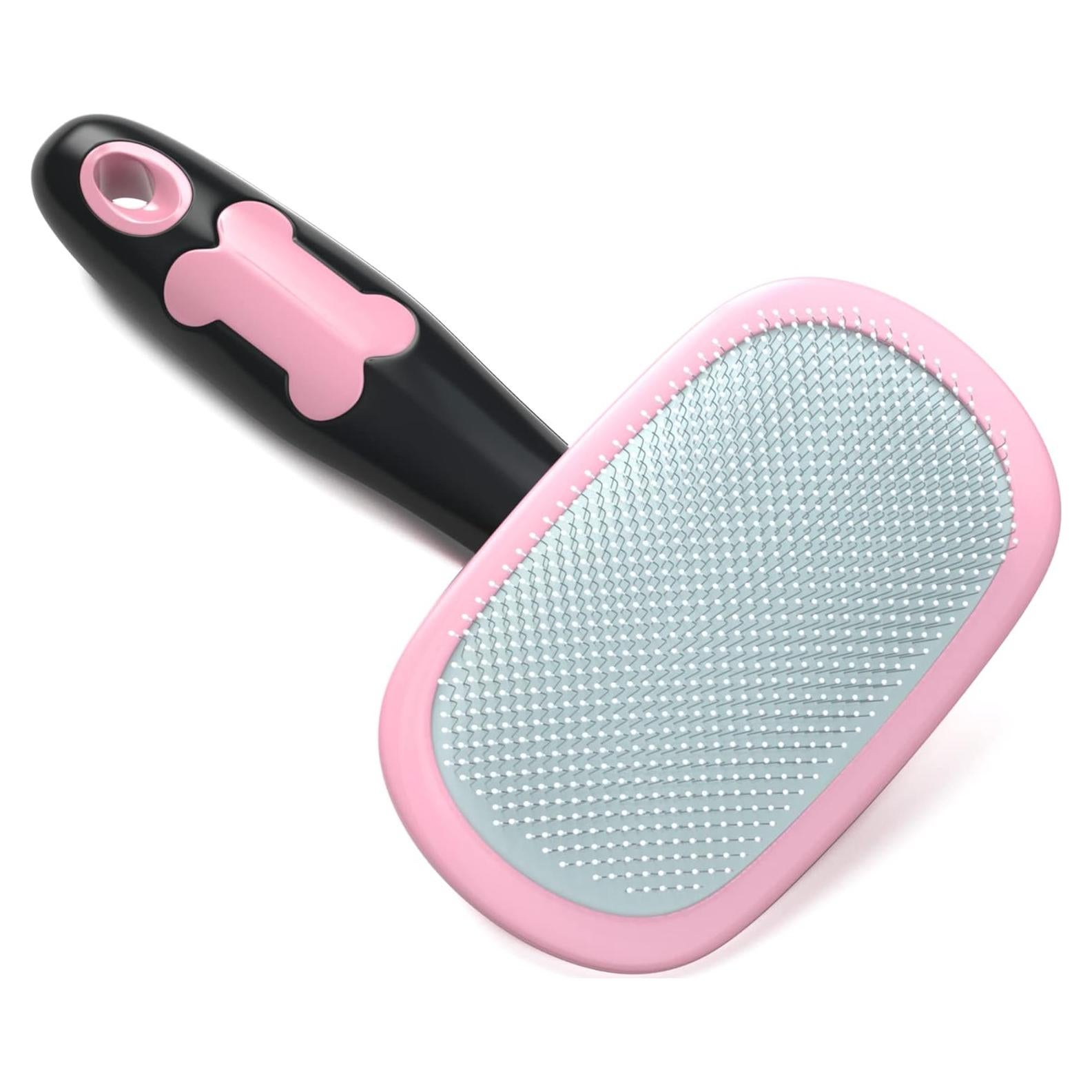 Cepillo Deshedding para Perros y Gatos Glendan Rosa 20x12 cm