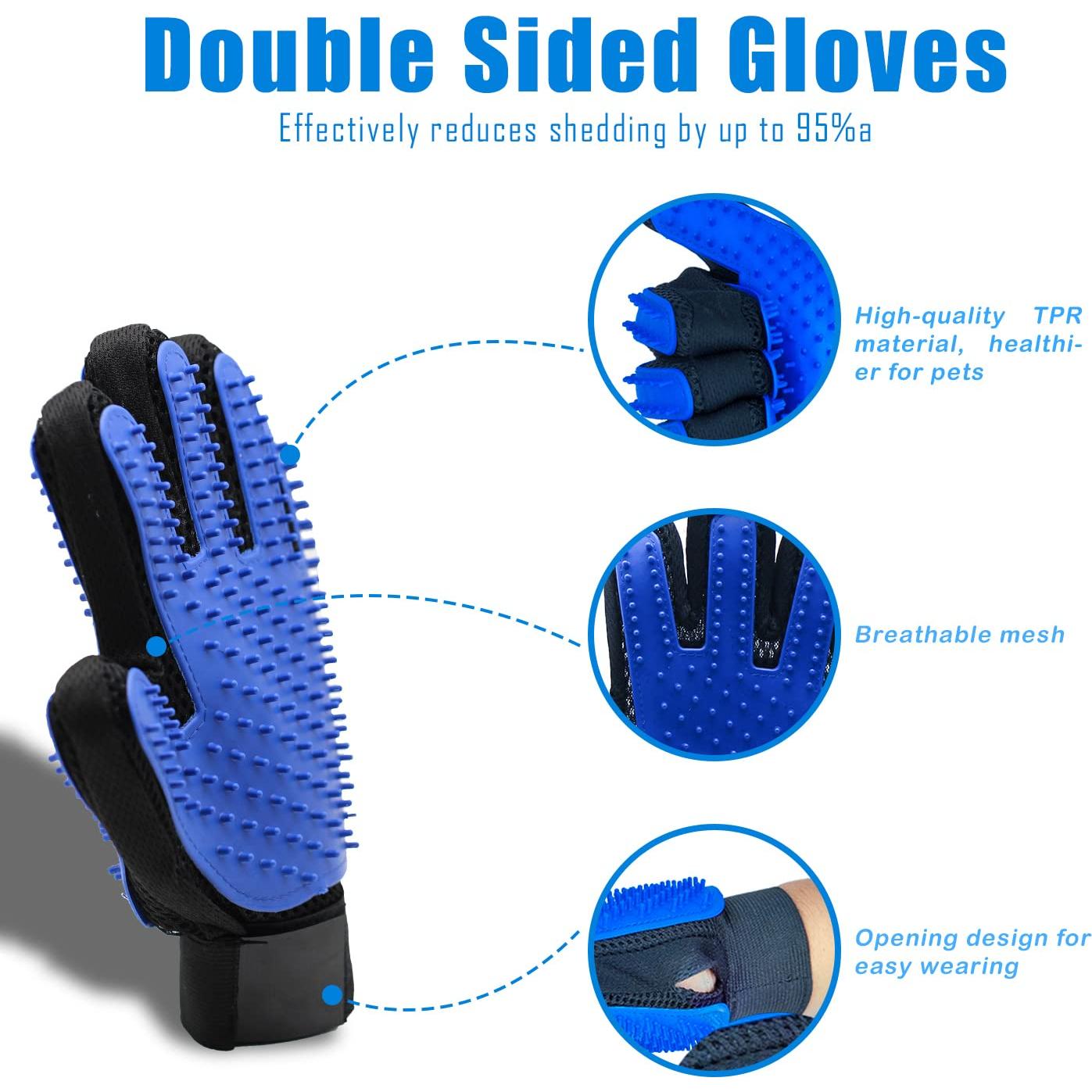 Kit de Aseo para Mascotas Crafterlife - 4 Piezas, Cepillo y Guantes