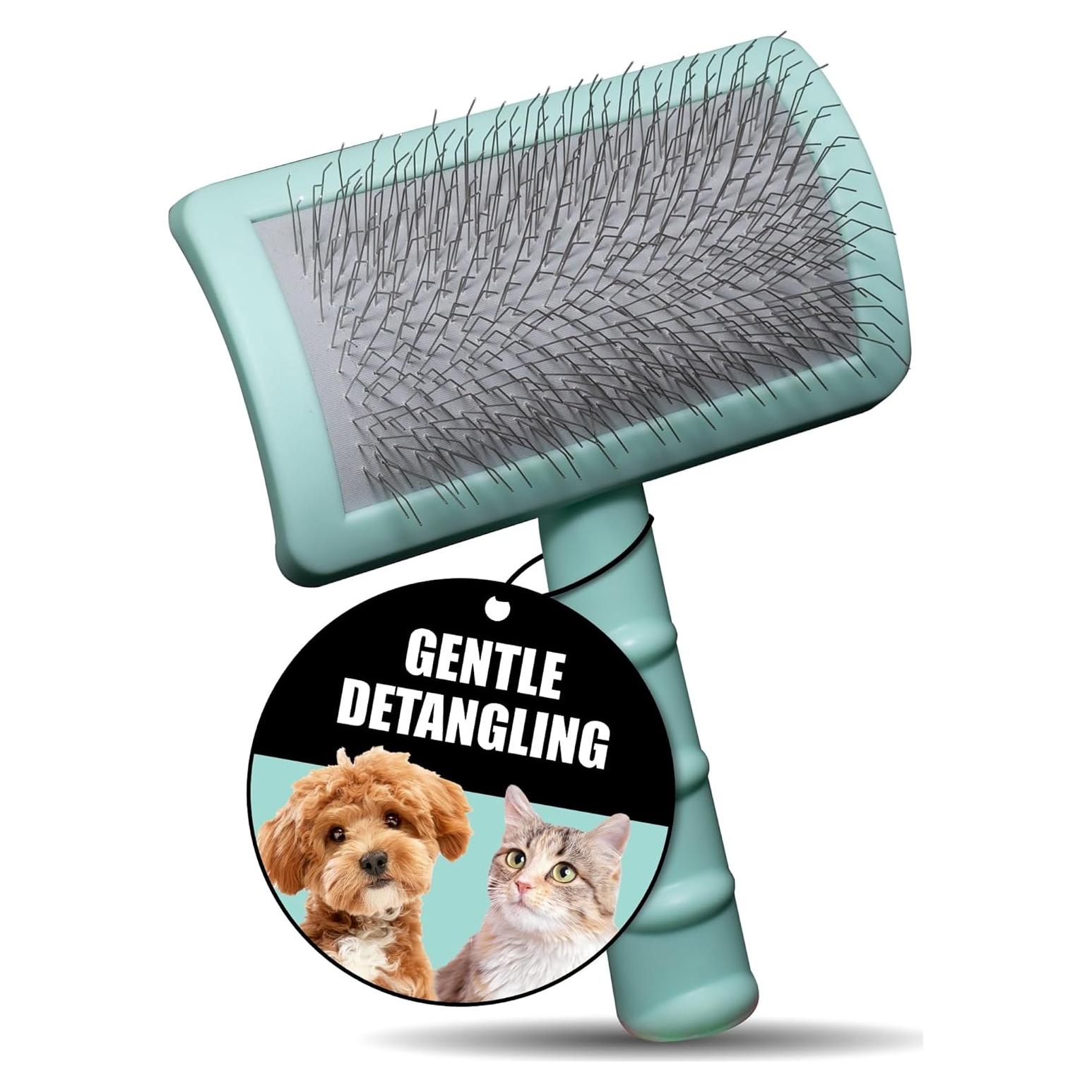 Cepillo Slicker Tauro Pro Line Verde Menta para Perros y Gatos