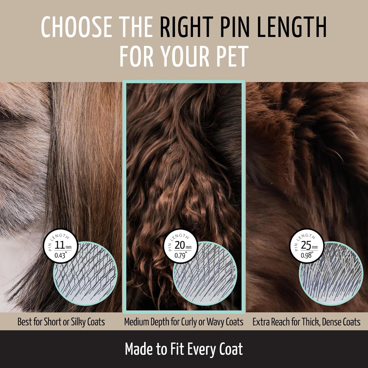 Cepillo Slicker Tauro Pro Line Verde Menta para Perros y Gatos