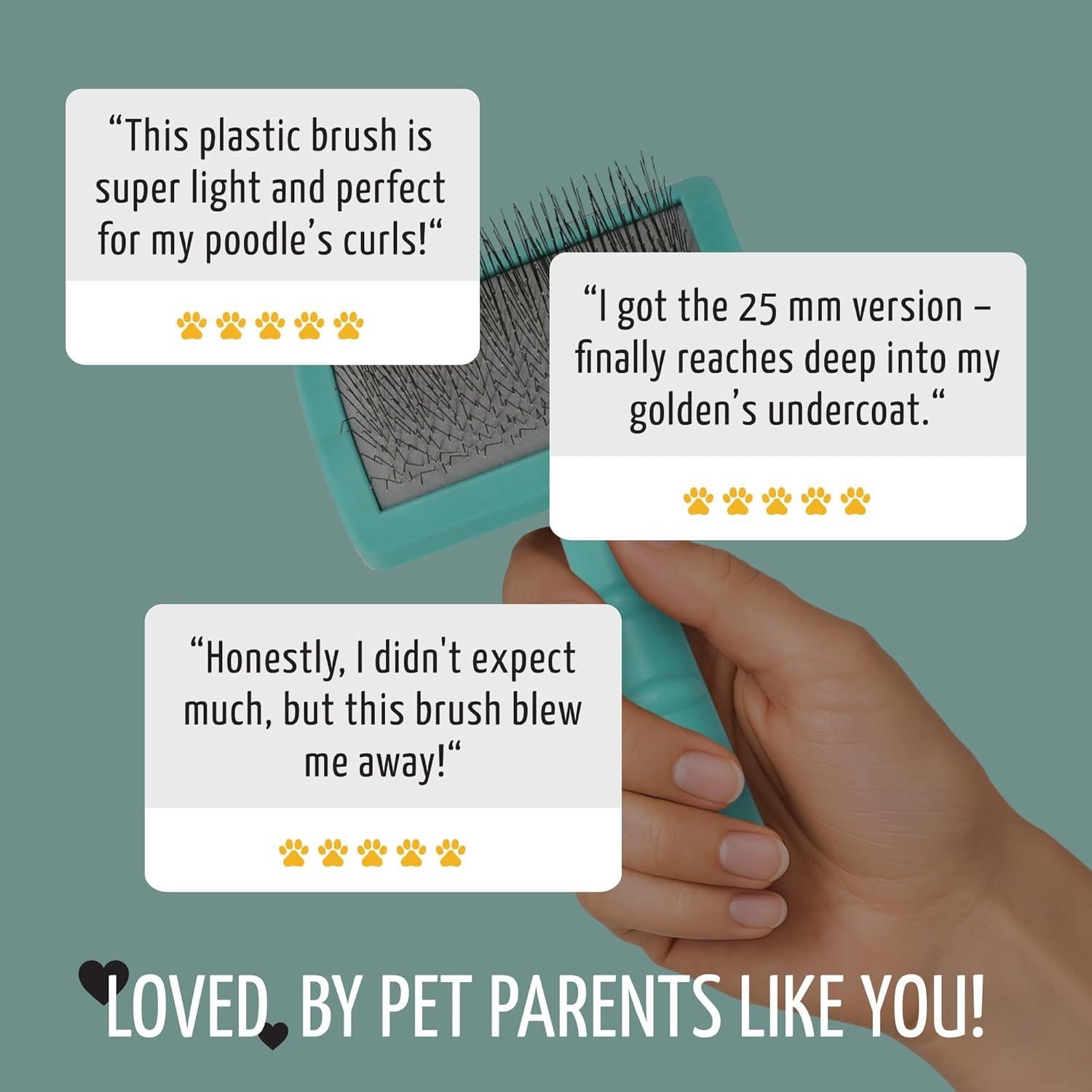 Cepillo Slicker Tauro Pro Line Verde Menta para Perros y Gatos