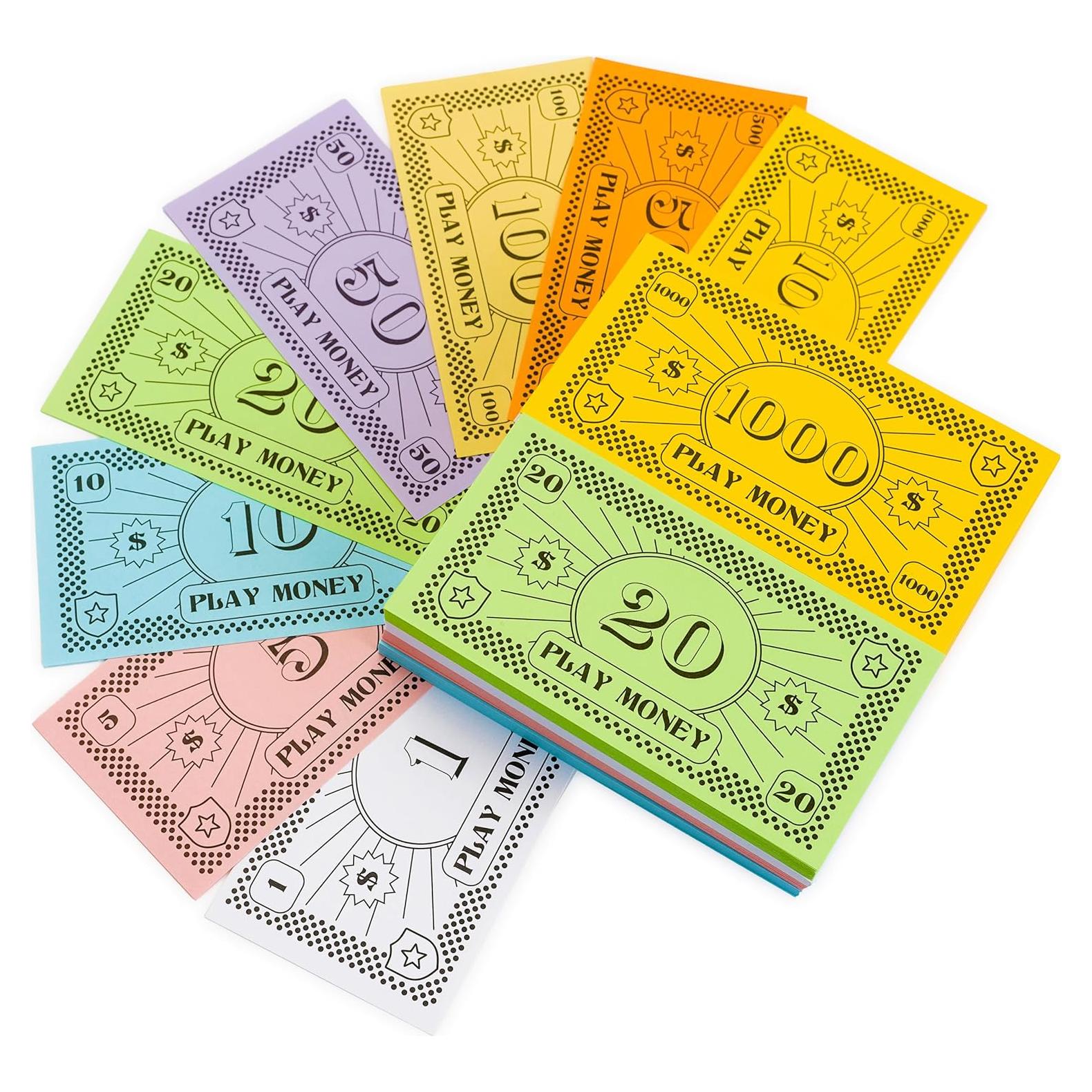 Dinero Falso para Juegos de Mesa Apostrophe Games - 800 Piezas