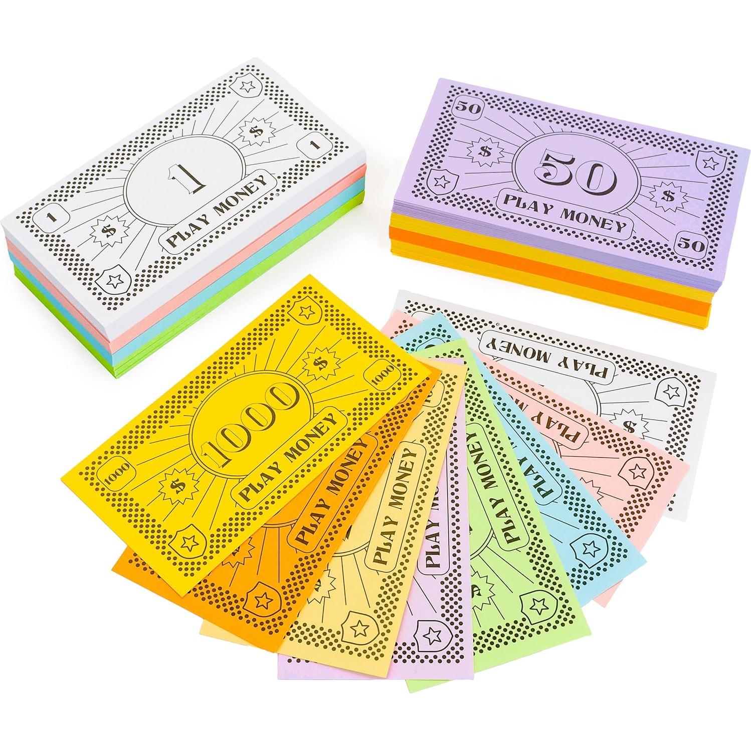 Dinero Falso para Juegos de Mesa Apostrophe Games - 800 Piezas