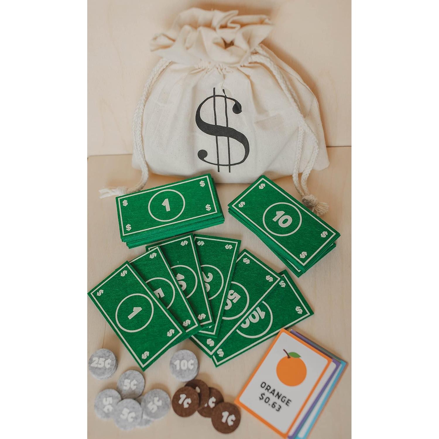 Juego de Dinero de Fieltro Educativo Buen Terreno 50 Piezas