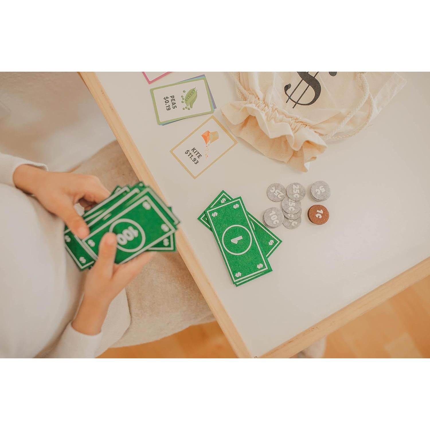 Juego de Dinero de Fieltro Educativo Buen Terreno 50 Piezas