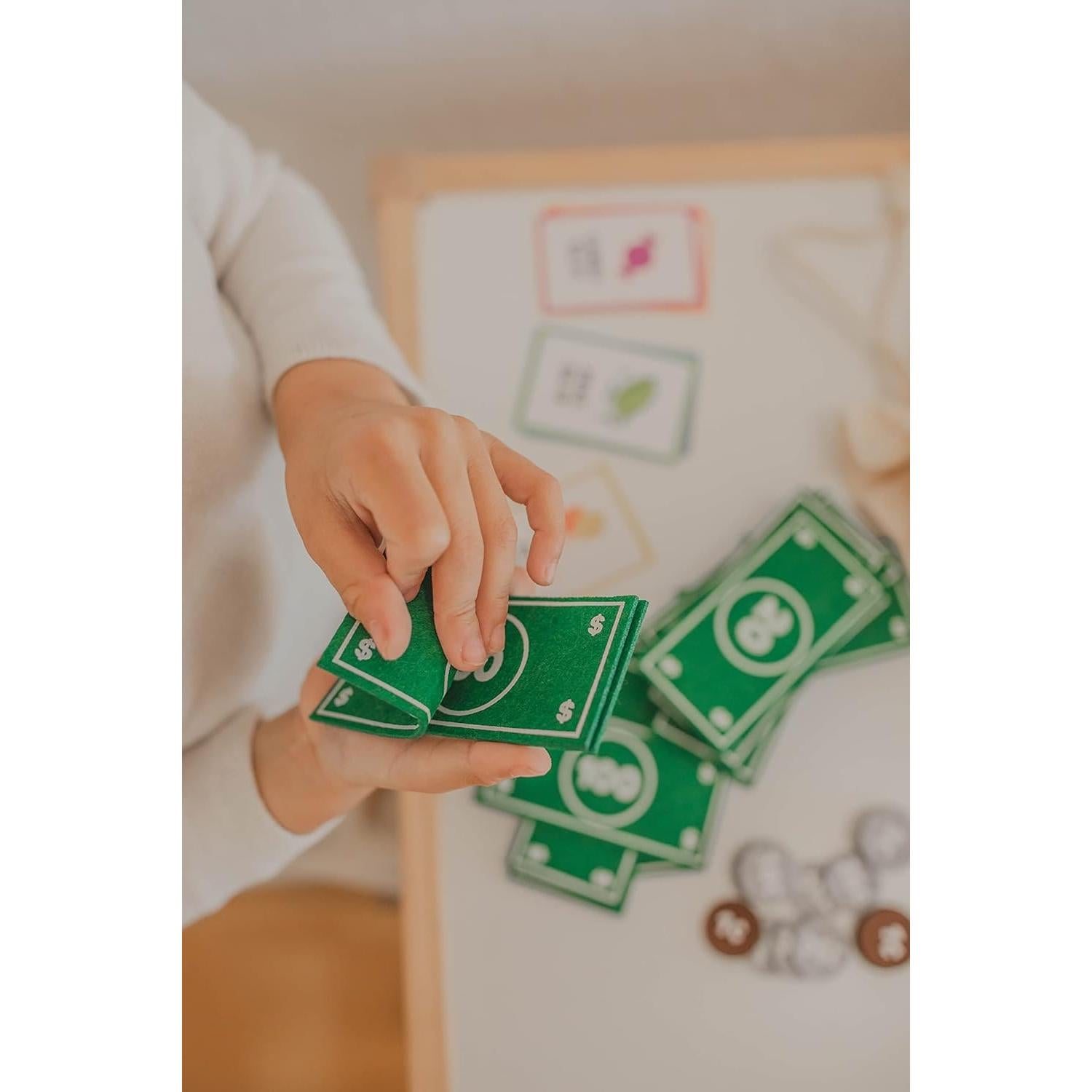 Juego de Dinero de Fieltro Educativo Buen Terreno 50 Piezas