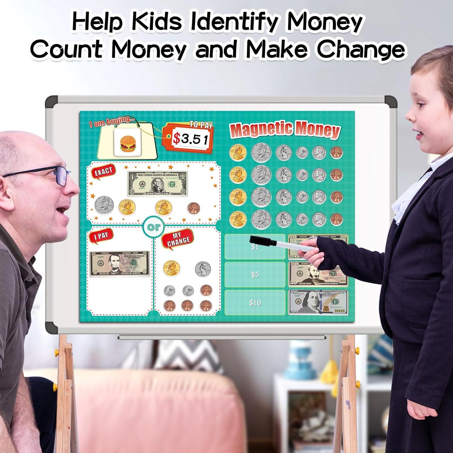 Dinero Magnético Distasio para Niños - 73 Piezas Educativas