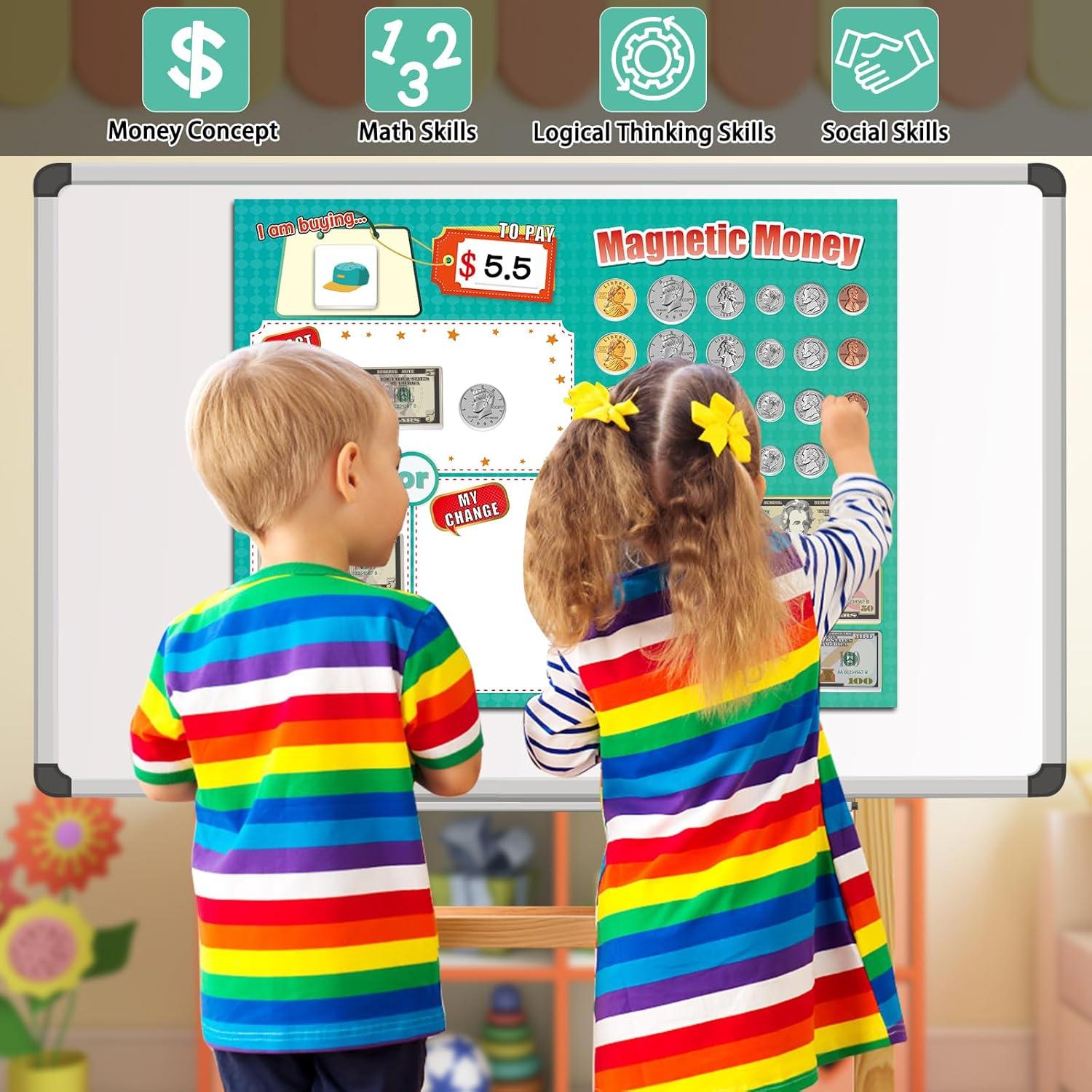 Dinero Magnético Distasio para Niños - 73 Piezas Educativas