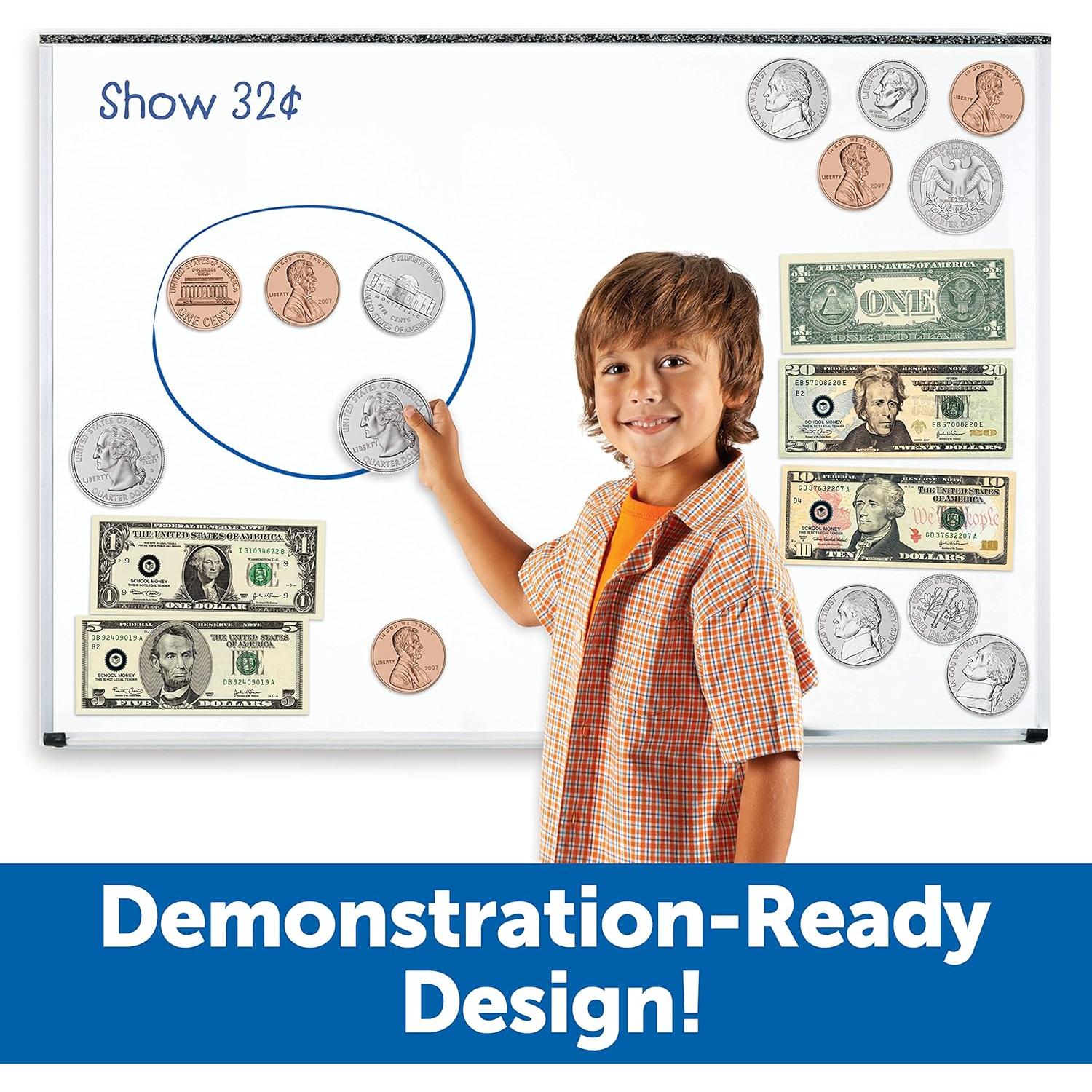 Juego de Dinero Magnético Doble Cara 45 Piezas Recursos de Aprendizaje