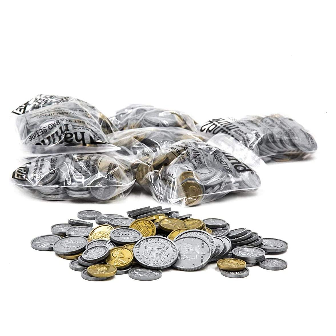 Set de 500 Monedas de Juguete hand2mind - Dinero Falso Realista