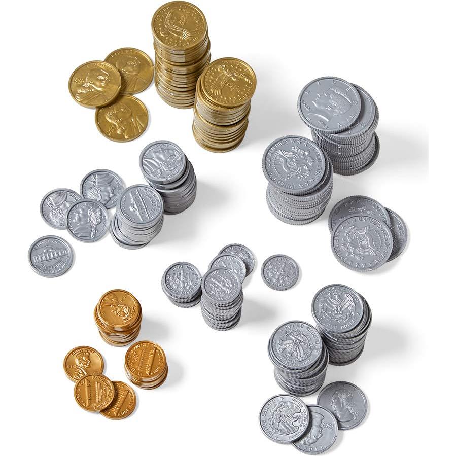 Set de 500 Monedas de Juguete hand2mind - Dinero Falso Realista