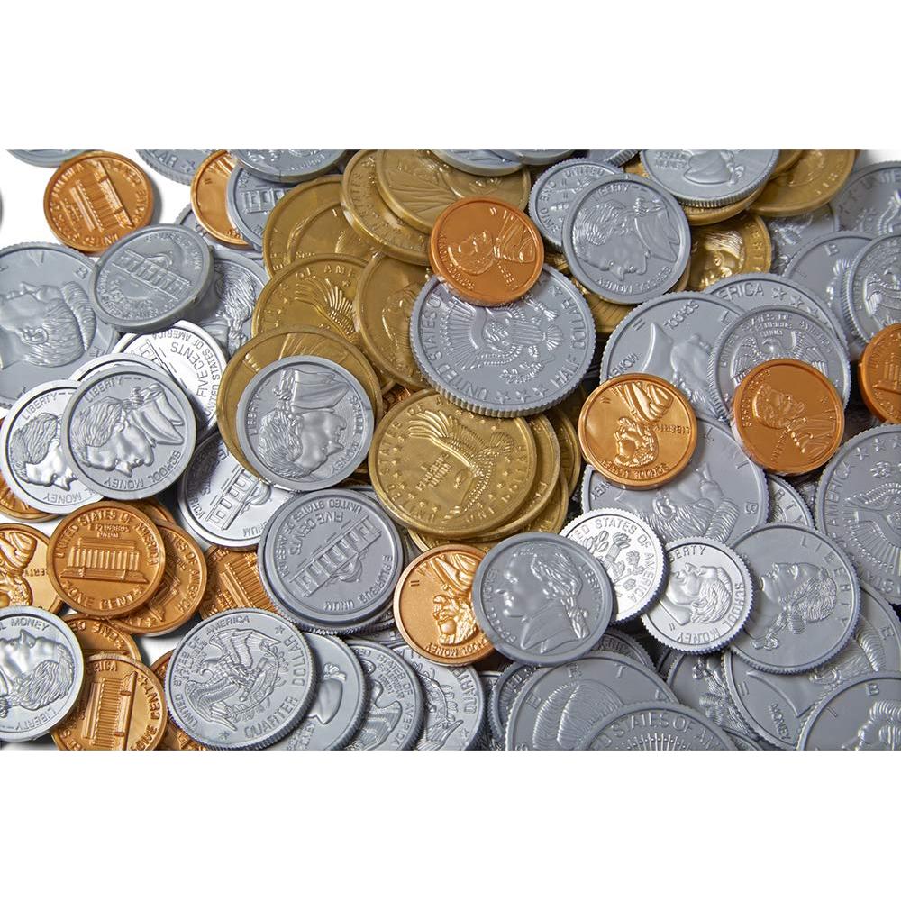 Set de 500 Monedas de Juguete hand2mind - Dinero Falso Realista