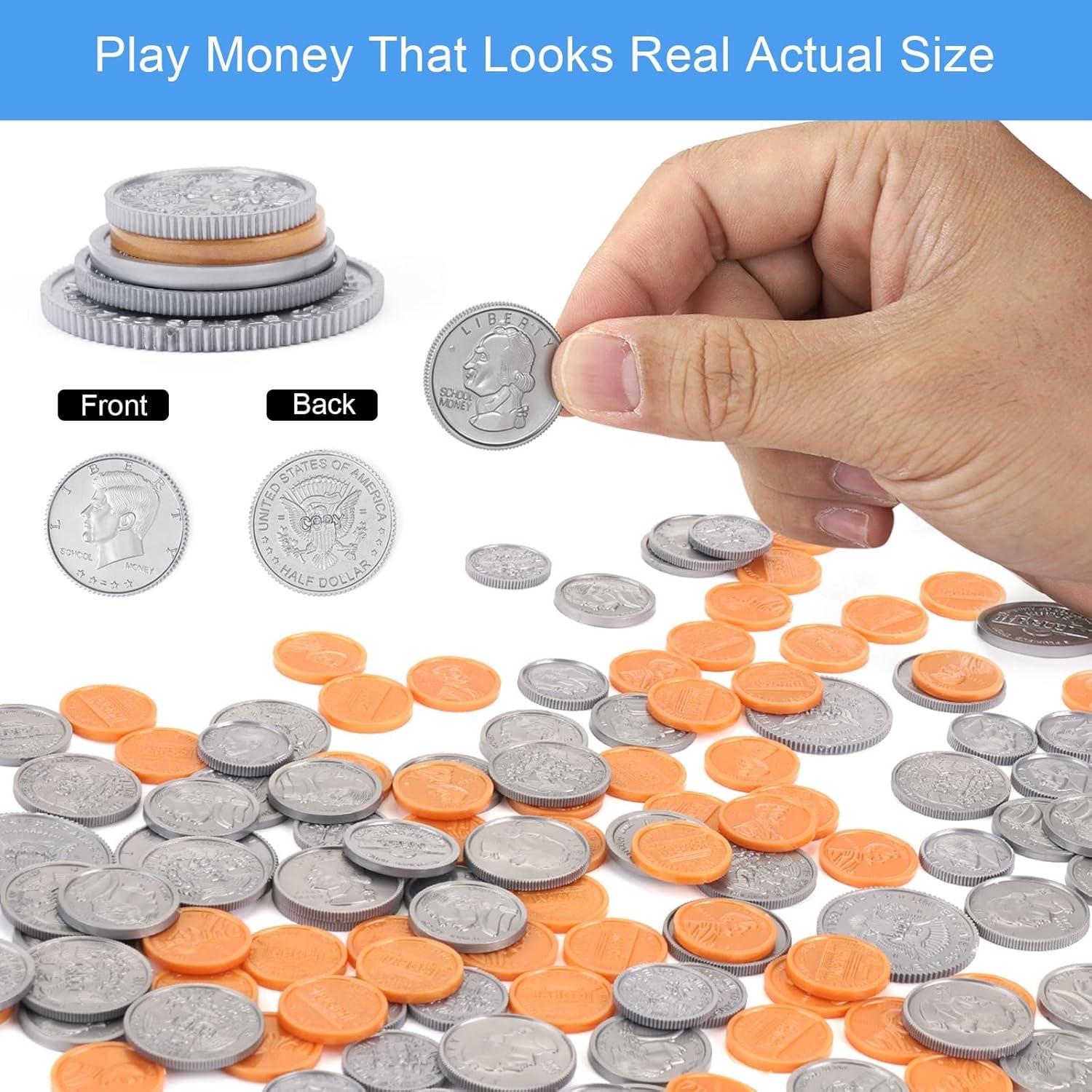 Set de 250 Monedas de Juego Mczxon con Tarro para Niños