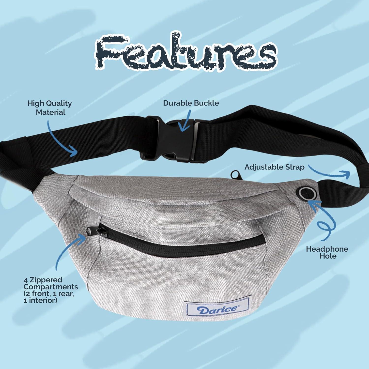 Conjunto de Juego de Imaginación Darice para Niños - Cartera de Cintura con Dinero, Teléfono y Accesorios