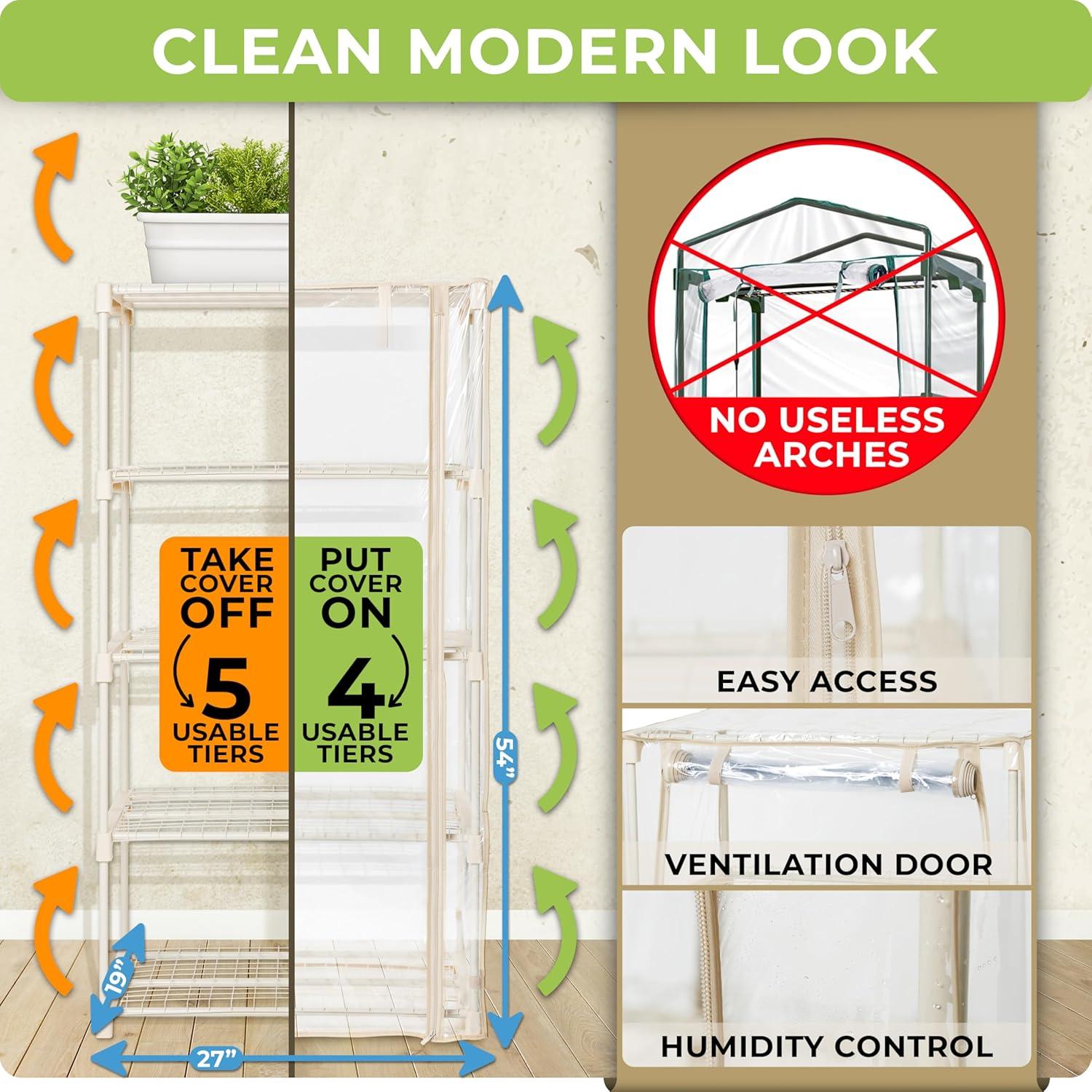 Invernadero Interior Carpathen 4 Niveles con Luz LED 15W