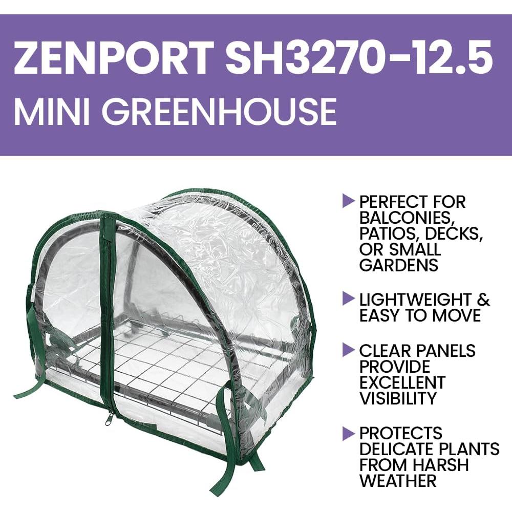 Invernadero Mini Zenport SH3270-12.5 con Estante Elevado