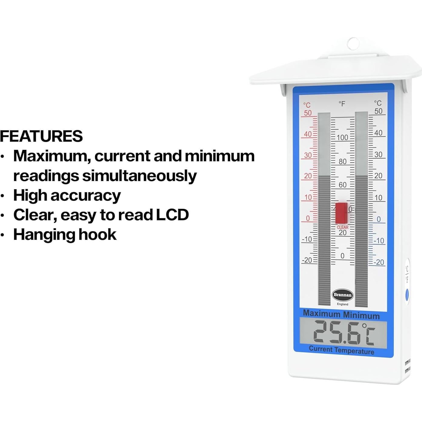 Termómetro Digital Mínimo Máximo S. Brannan para Invernadero