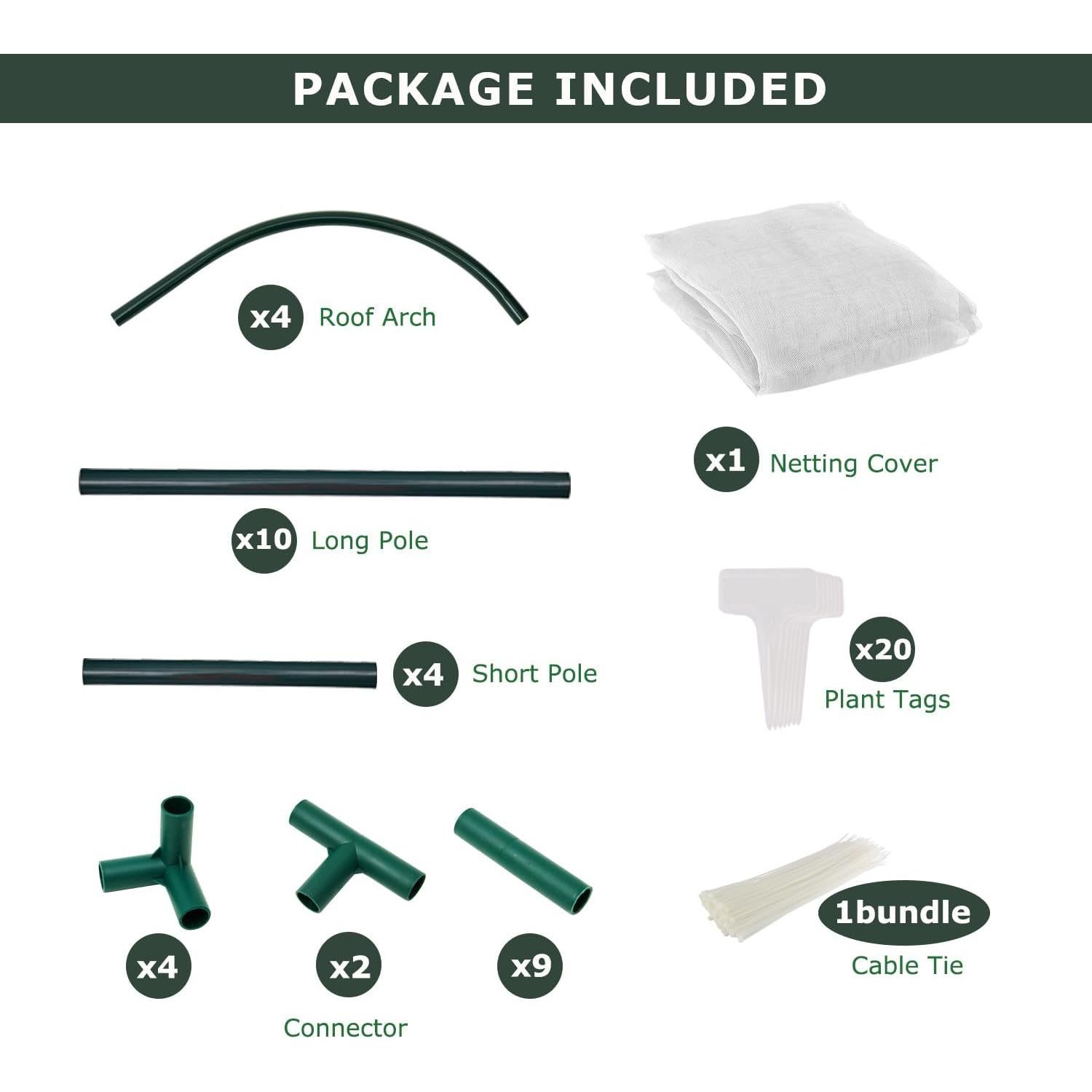 Mini Carpa de Sombra Purlyu 0.76x0.49x1.58 m para Plantas