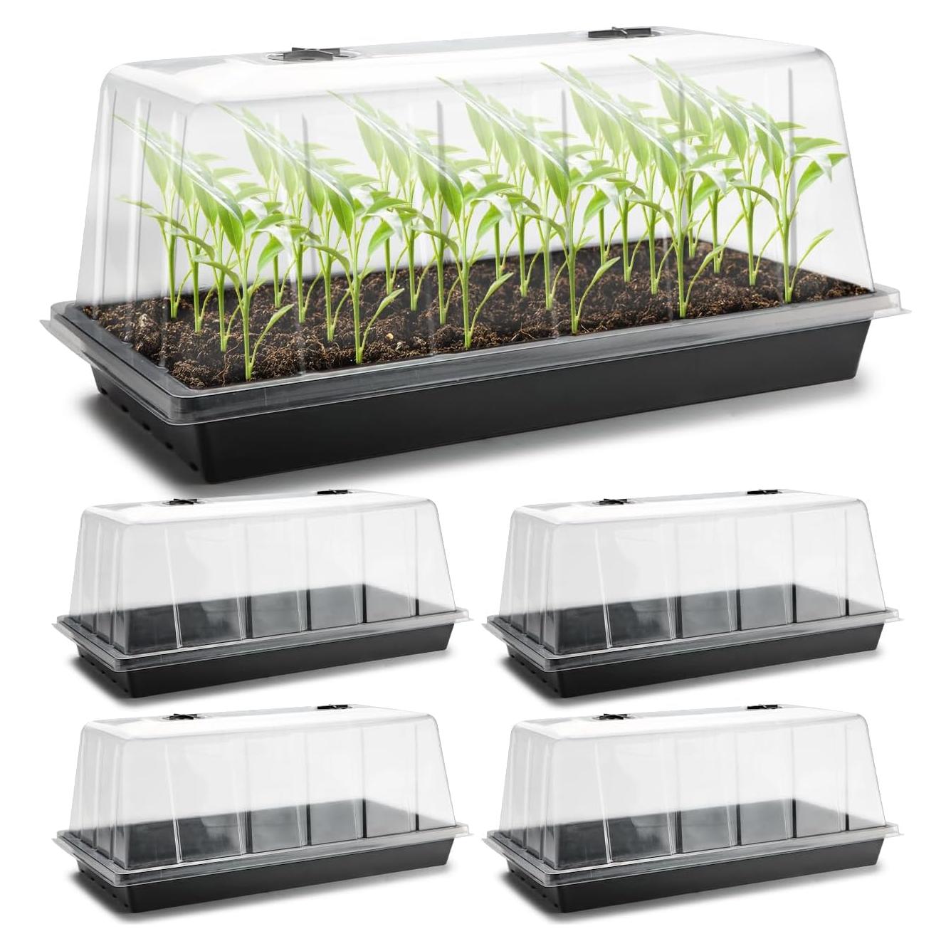 Bandeja de Plantas 1020 RooTrimmer con Domo Alto 18.54 cm - 5 Piezas