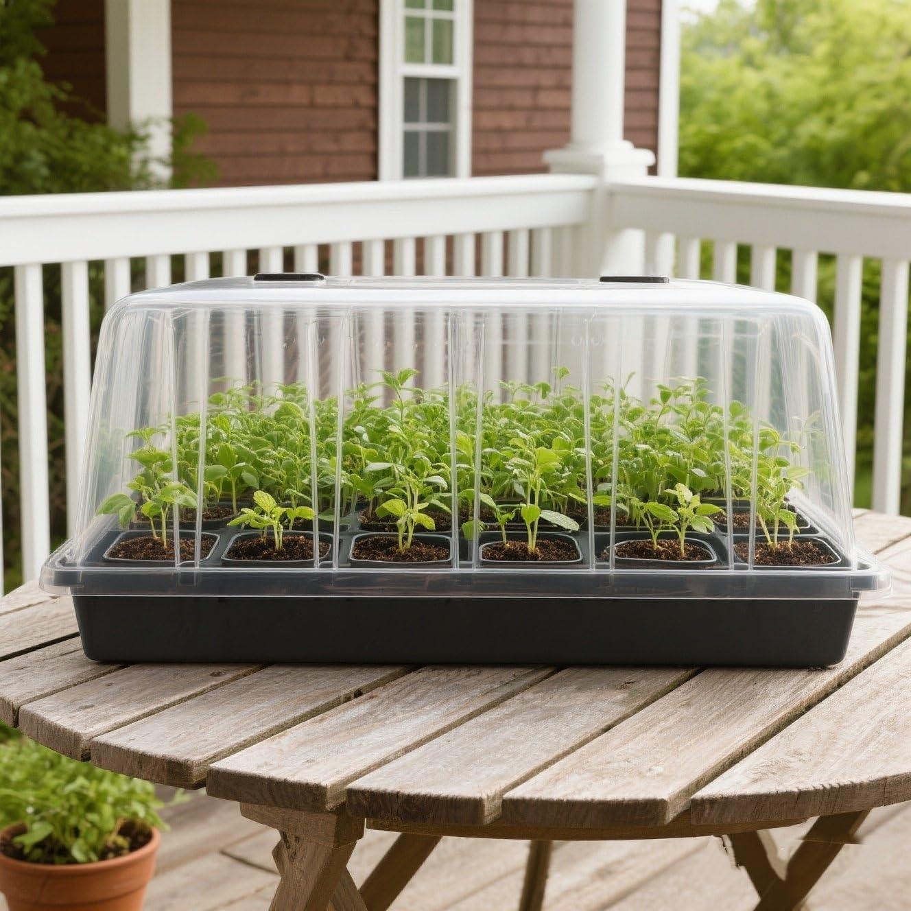 Bandeja de Plantas 1020 RooTrimmer con Domo Alto 18.54 cm - 5 Piezas