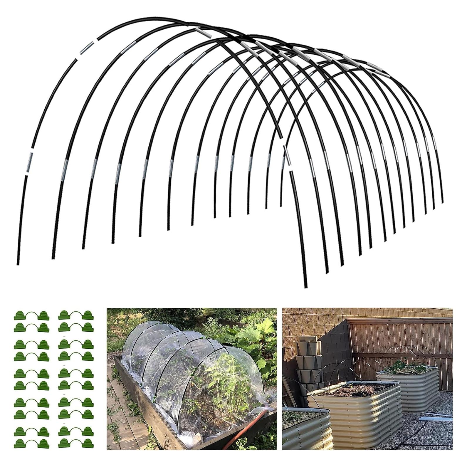 Túnel de Crecimiento Xuwzenkl 12 Juegos Arcos 2.13m Jardín