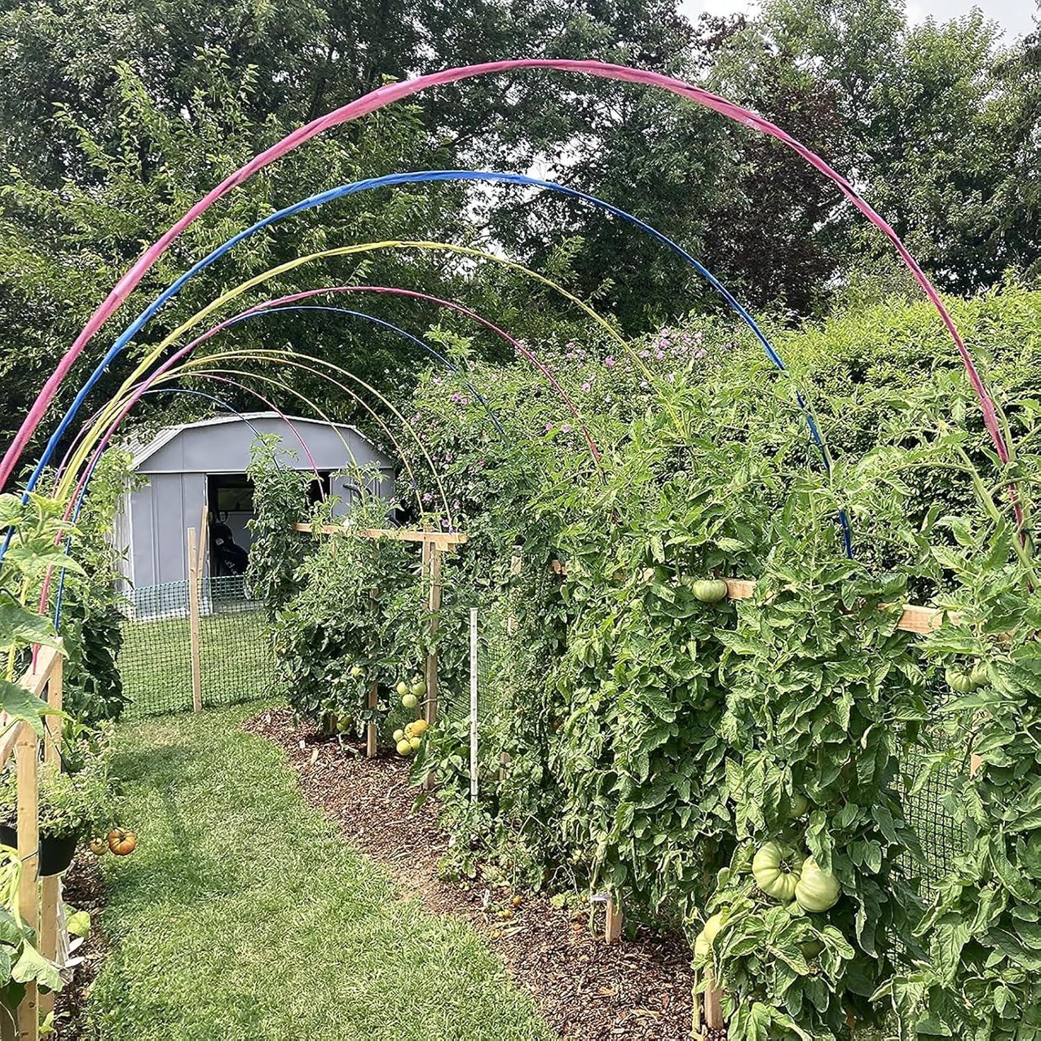 Túnel de Crecimiento Xuwzenkl 12 Juegos Arcos 2.13m Jardín
