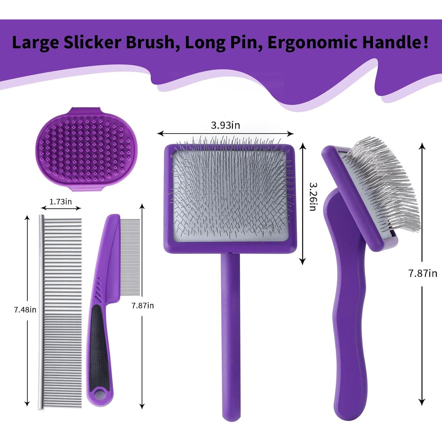 Cepillo Desenredante Ergonómico para Perros Werduoland - 4 Piezas