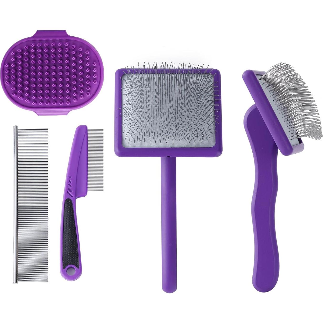 Cepillo Desenredante Ergonómico para Perros Werduoland - 4 Piezas