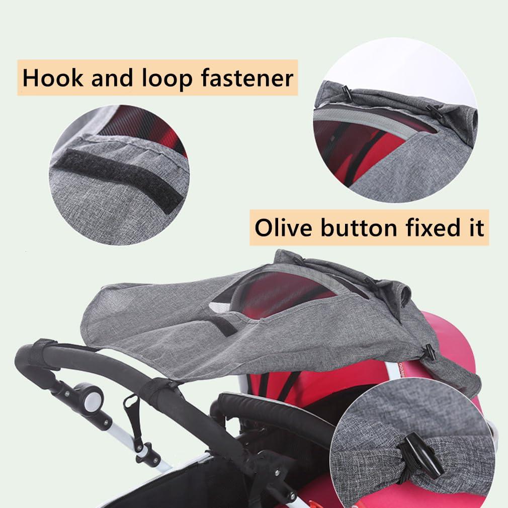 Sombra para Cochecito Universal UPF50+ Gris 59x69cm