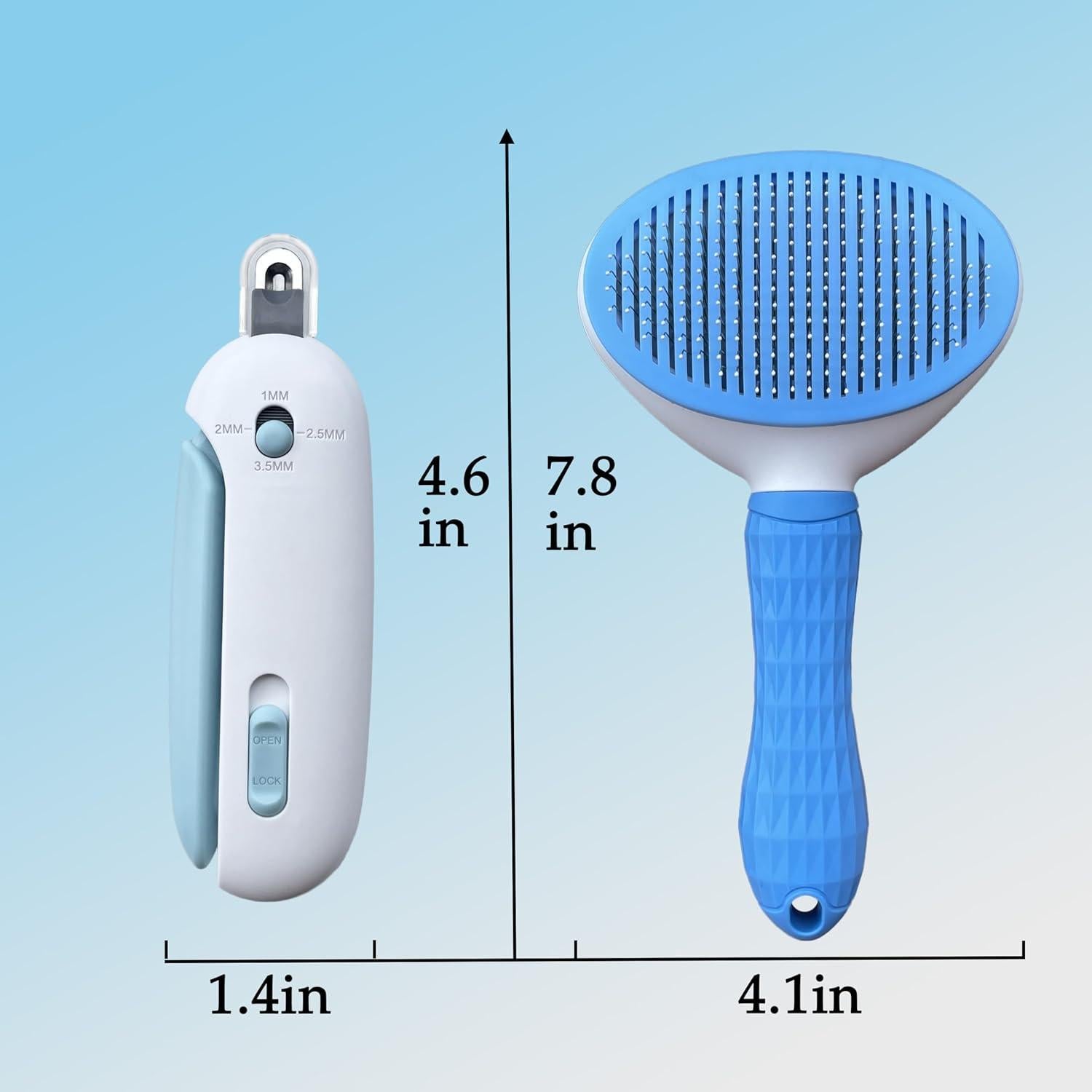 Kit de Aseo para Mascotas Greafotec - Cortador de Uñas y Cepillo