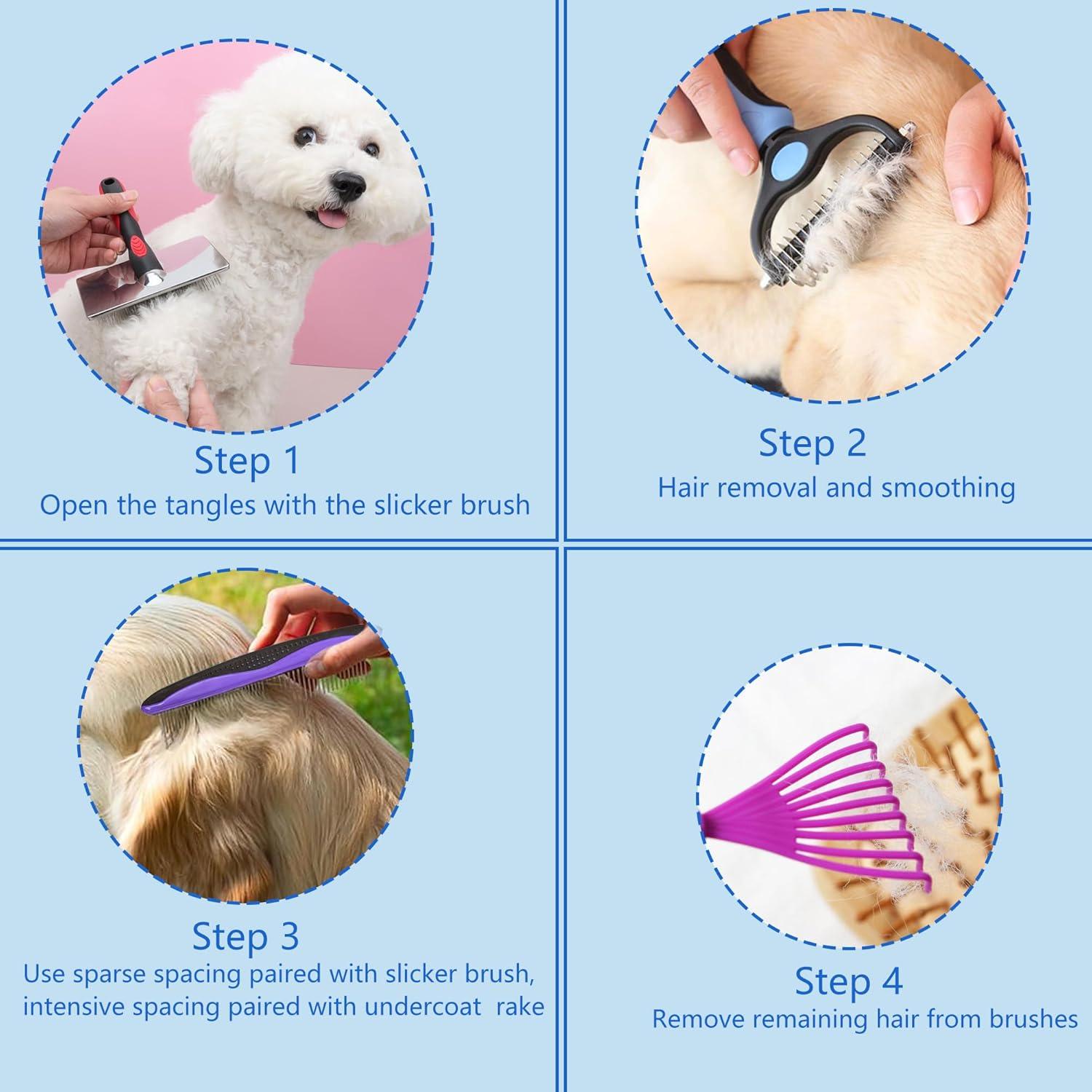 Cepillo de Aseo 5 en 1 EAFBAO para Perros Grandes y Gatos