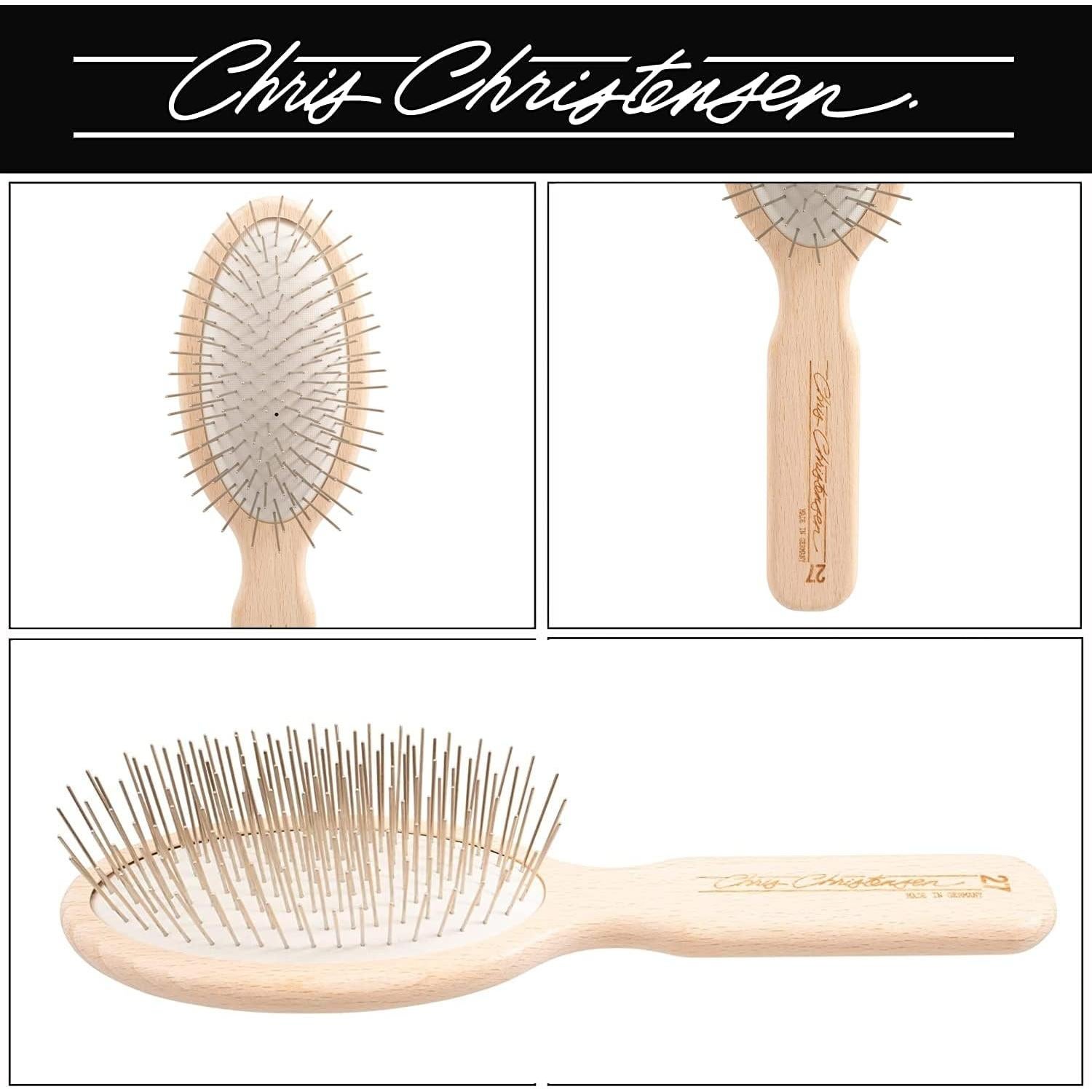 Cepillo Ovalado para Perros Chris Christensen 27mm Original