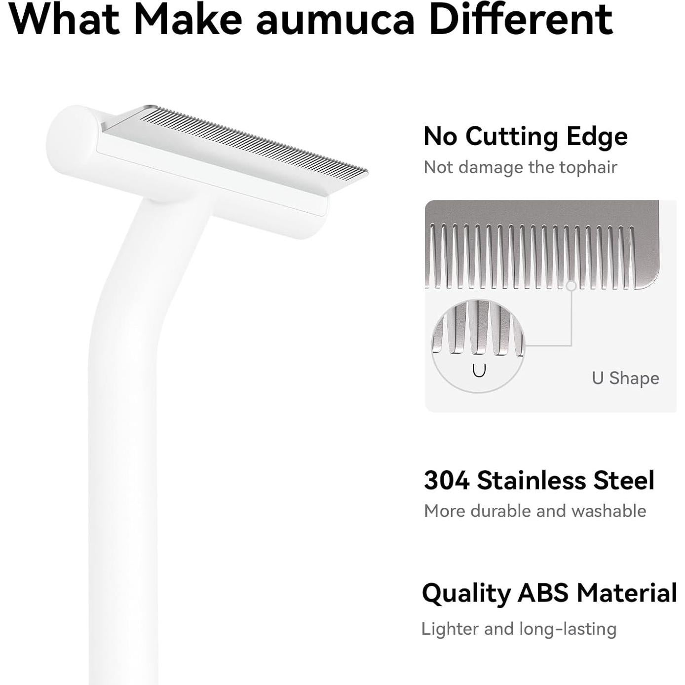 Cepillo Deshedding Aumuca para Gatos y Perros - 20.5x9.5cm