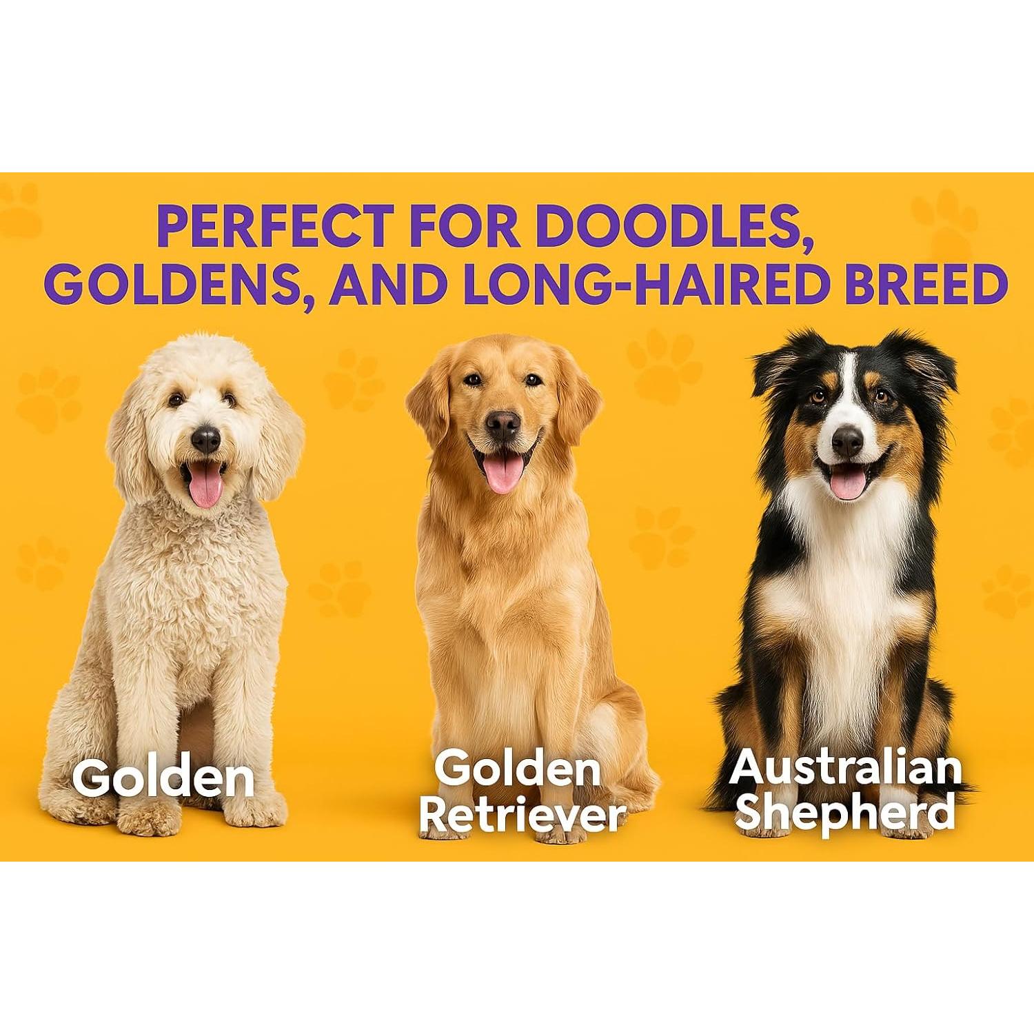 Cepillo Redondo para Mascotas Poodlie - Suave para Pelo Corto y Largo